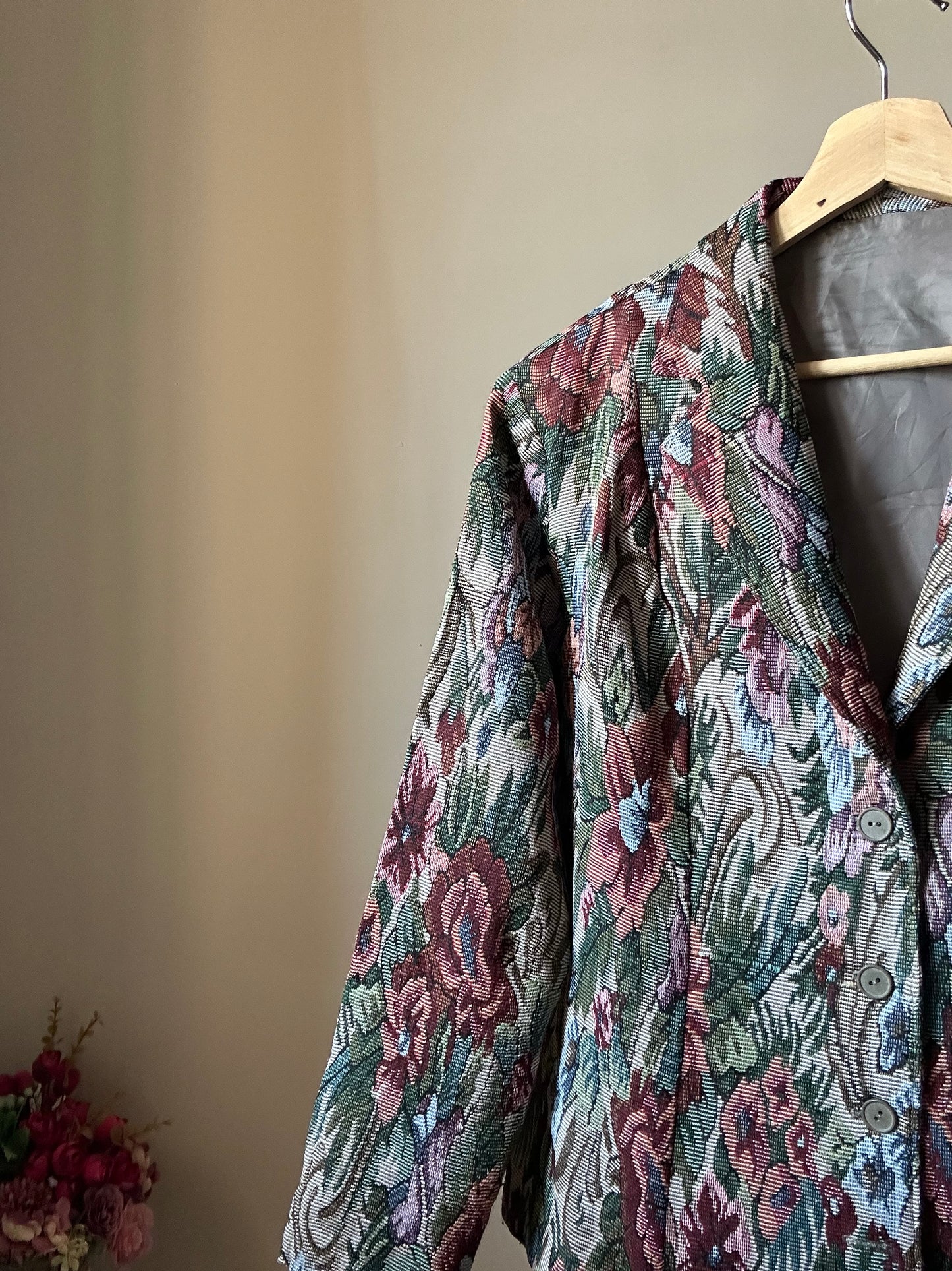 Vintage Original Floral Weaved Blazer