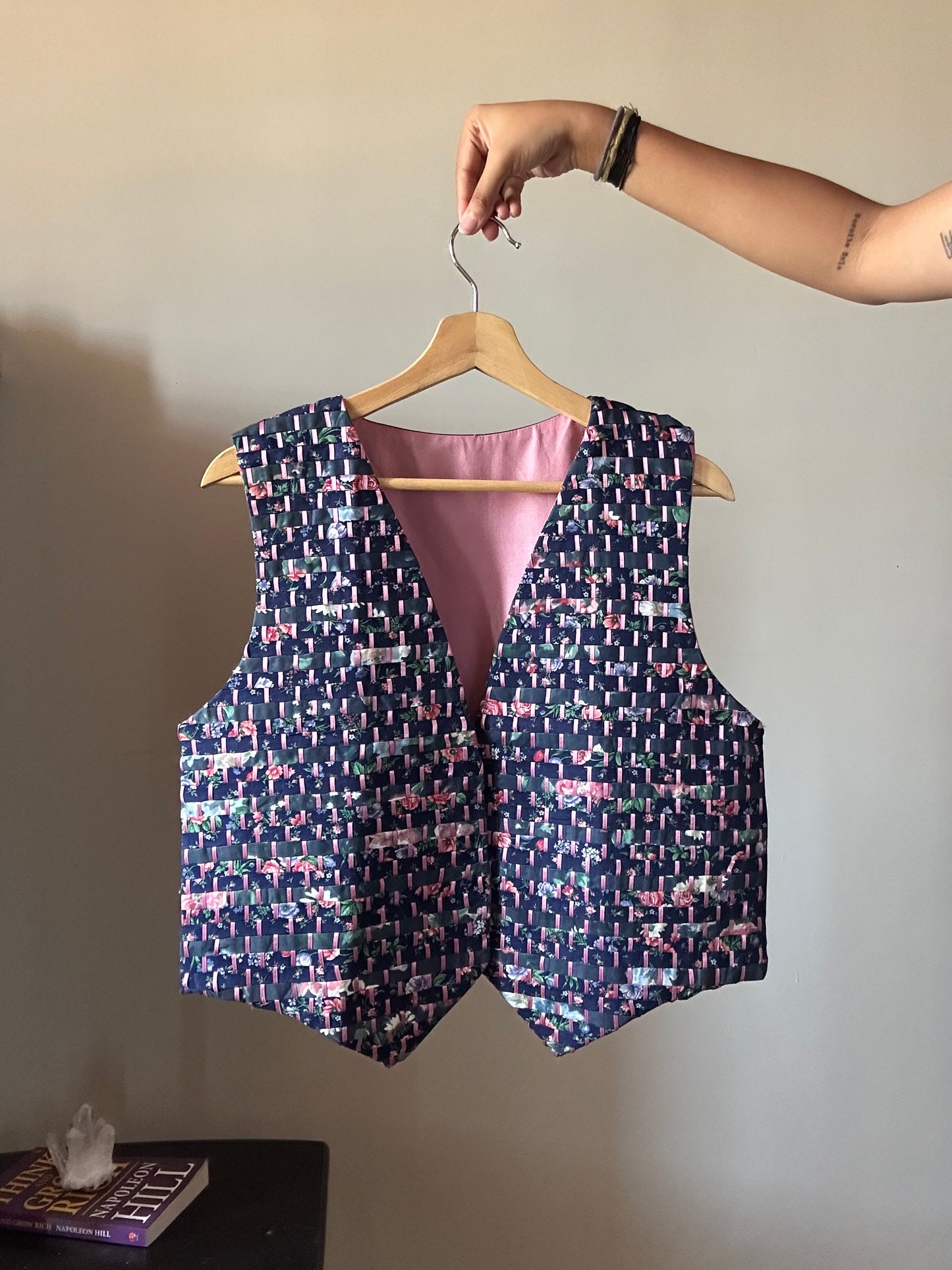 Floral Weaved Vintage Vest
