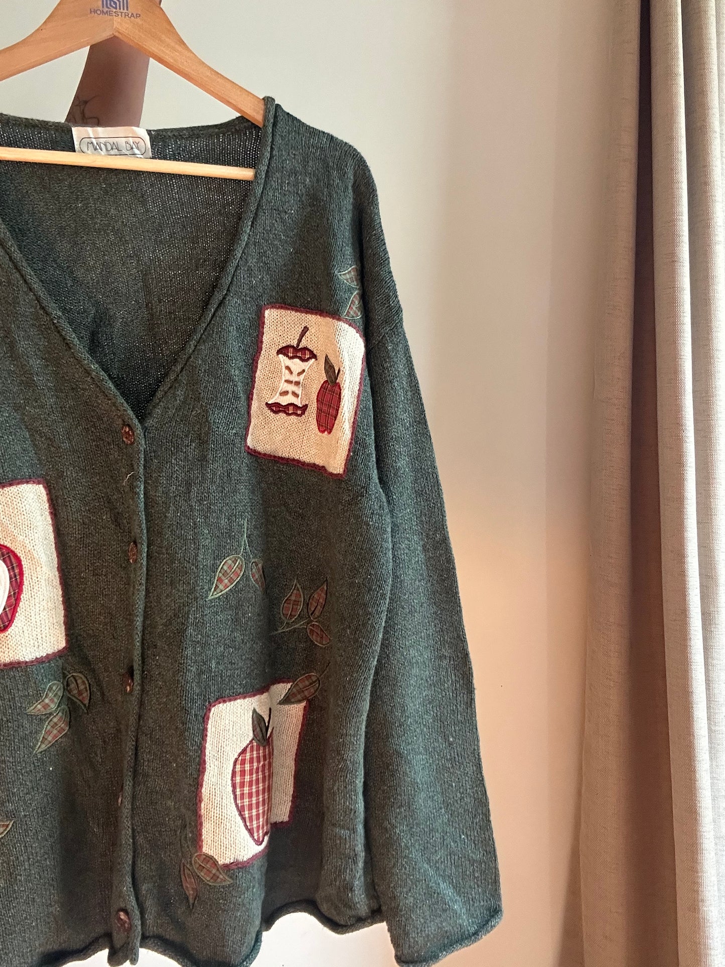 Vintage Mandal Bay Patchwork and Embroidered Knit Cardigan