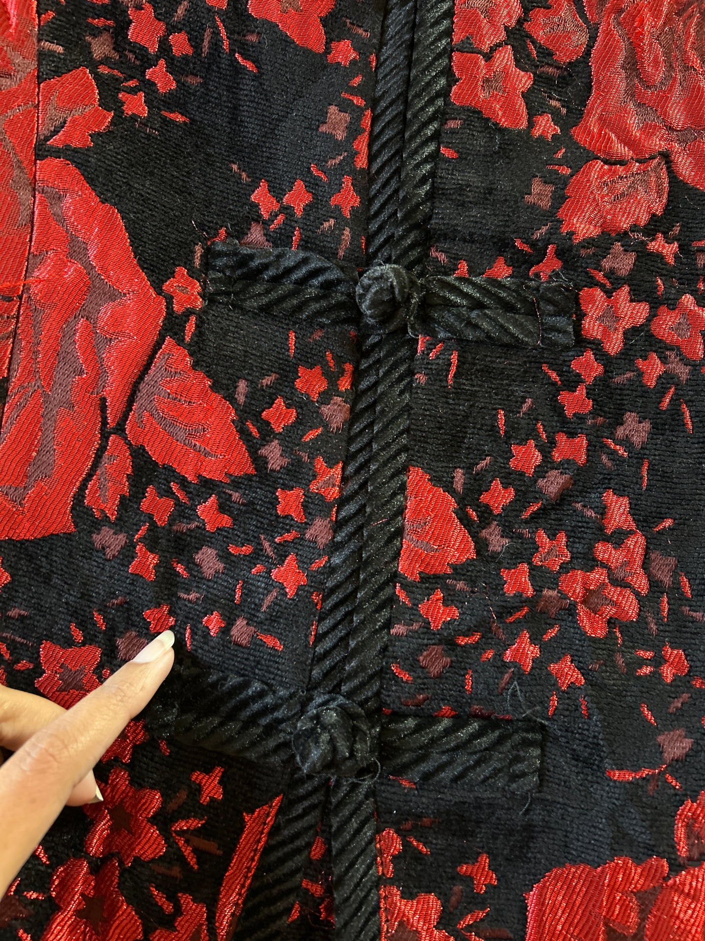 Vintage Hong Rose Pattern Shaket