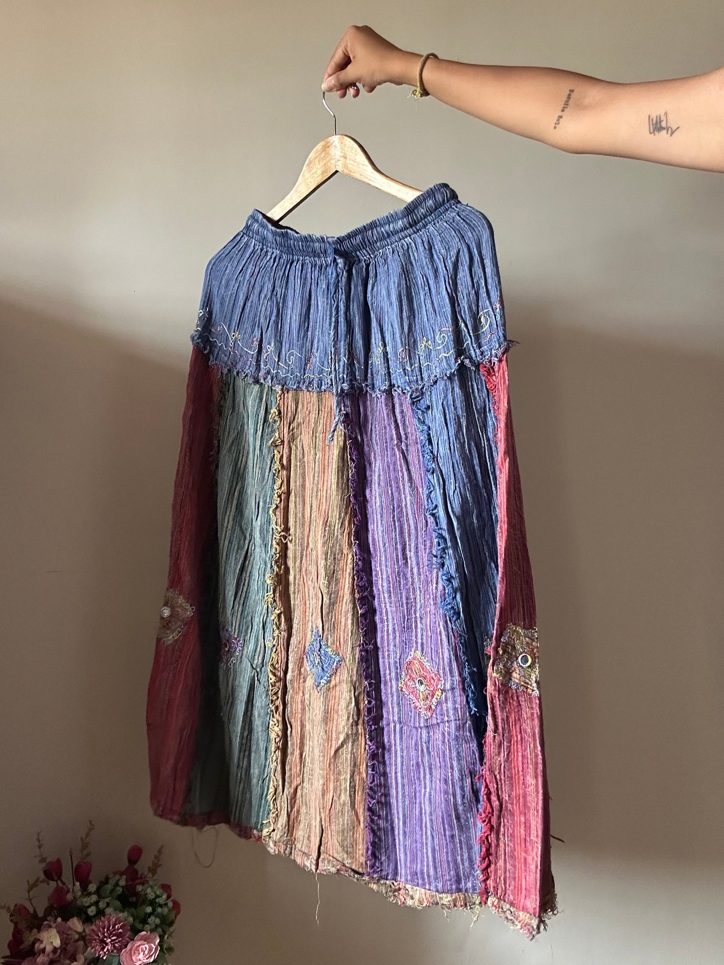 Vintage Gupsy Rose Mirror Skirt