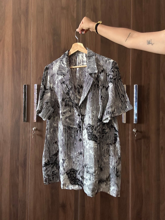 Vintage Abstract Print Shirt