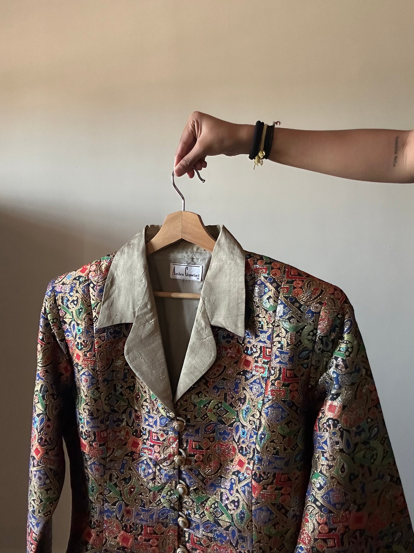 Vintage Anthea Crawford All Weaved Blazer