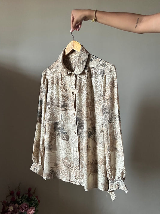 Vintage All Print Textures Shirt