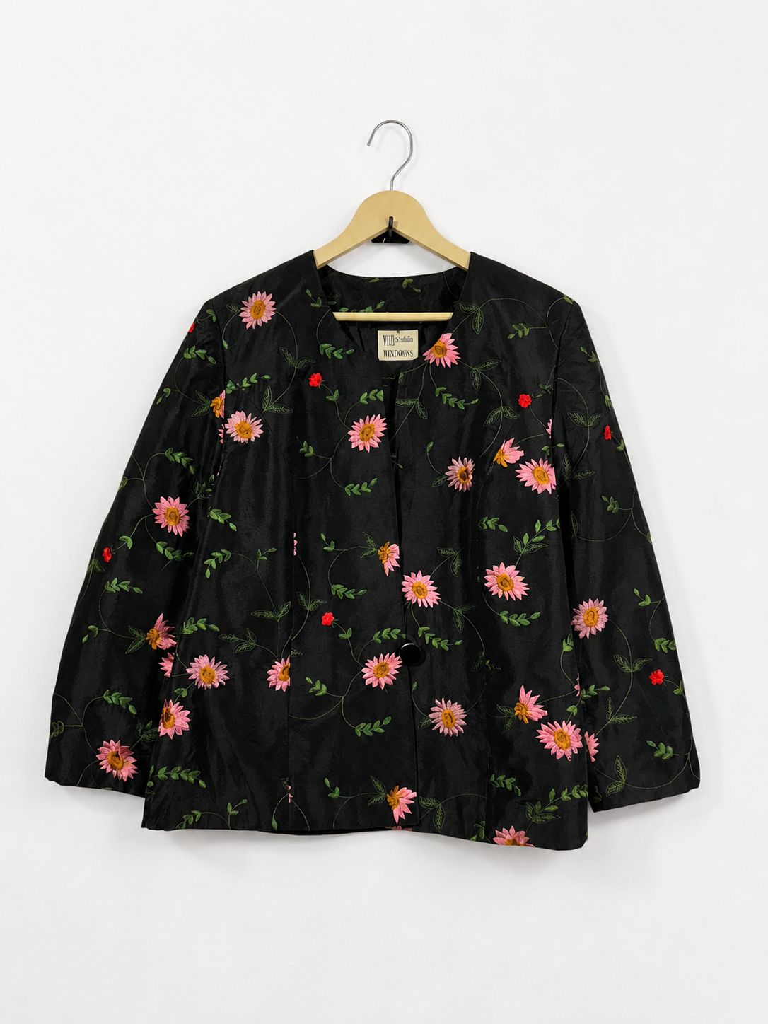 Vintage Noir Bloom Embroidered Jacket