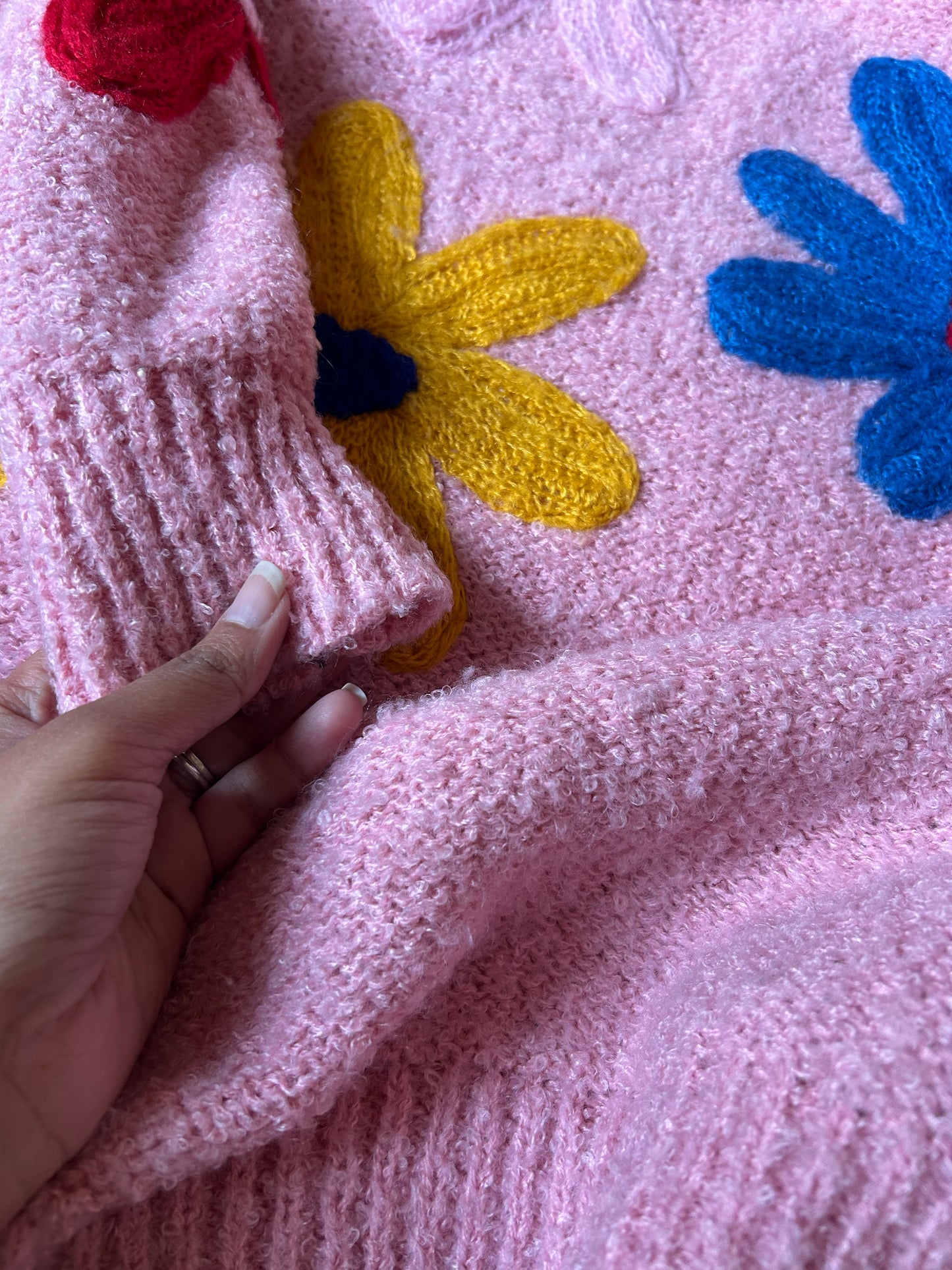 Vintage Floral Knit Pullover