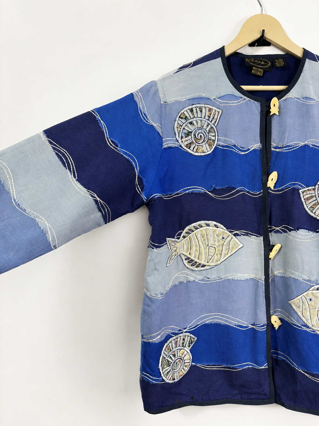 Vintage Alex Kin Sea Story Embroidered Patchwork Jacket