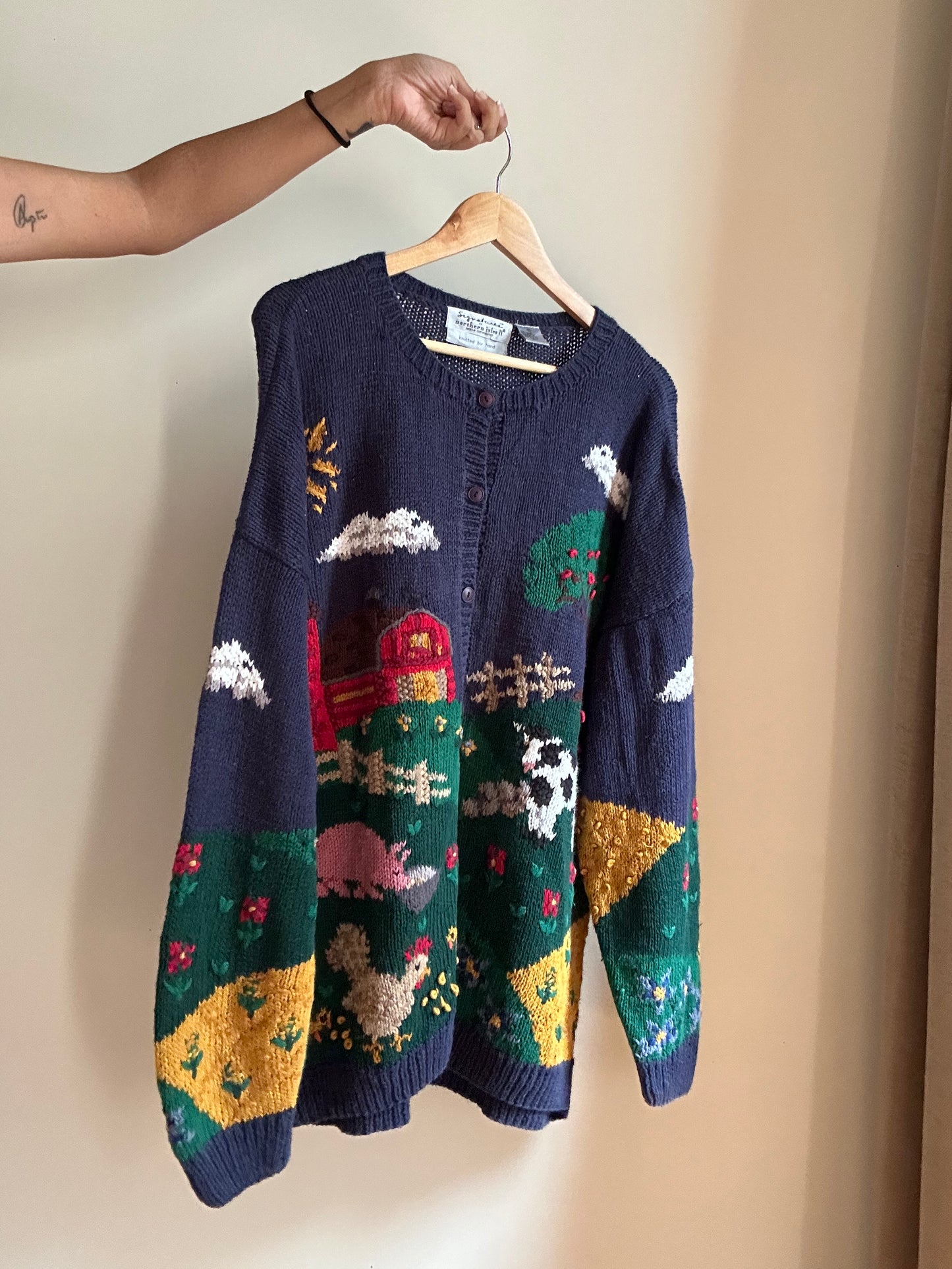 Signatures by Northern Isles Vintage Hand Knit Cardigan