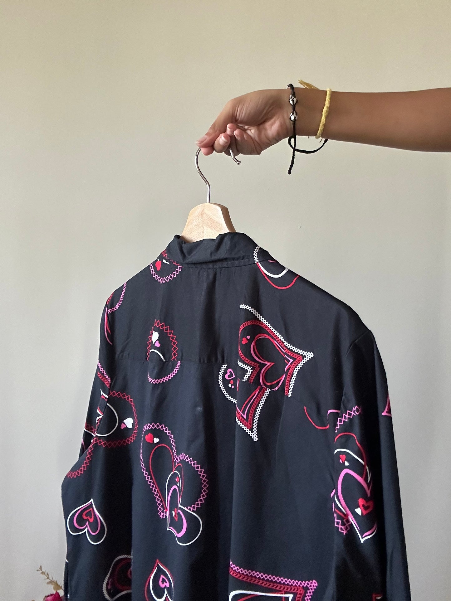 Liz & Me Vintage Hearts Print Shirt