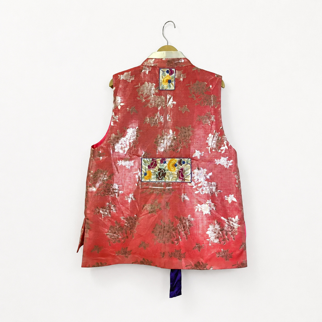 Vintage Korean Hanbok Brocade Vest