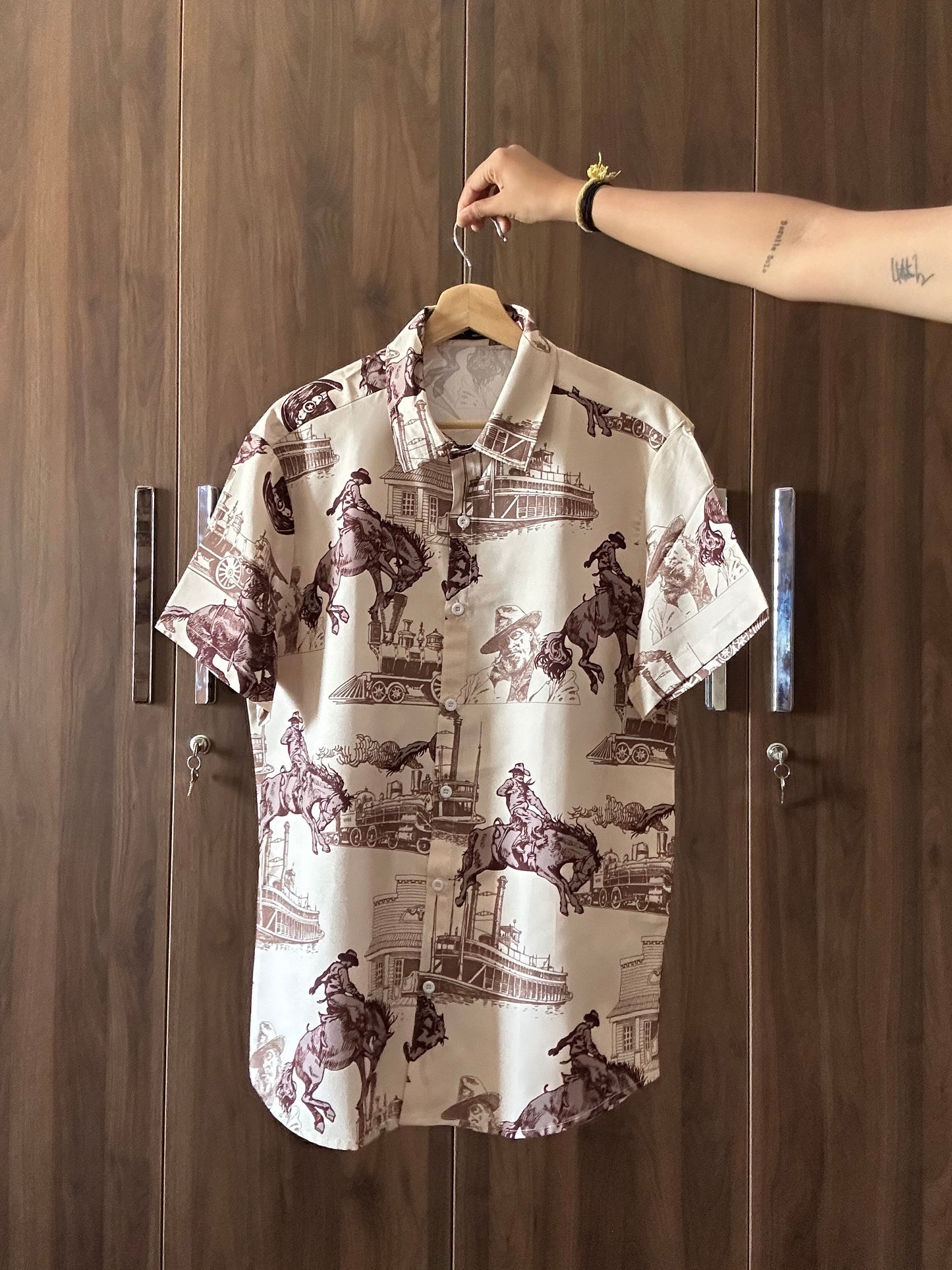 Vintage SHEIN Abstract Print Shirt