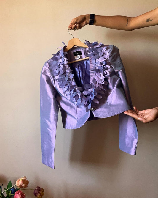 Vintage Ashro Cropped Exaggerated Coller Blazer