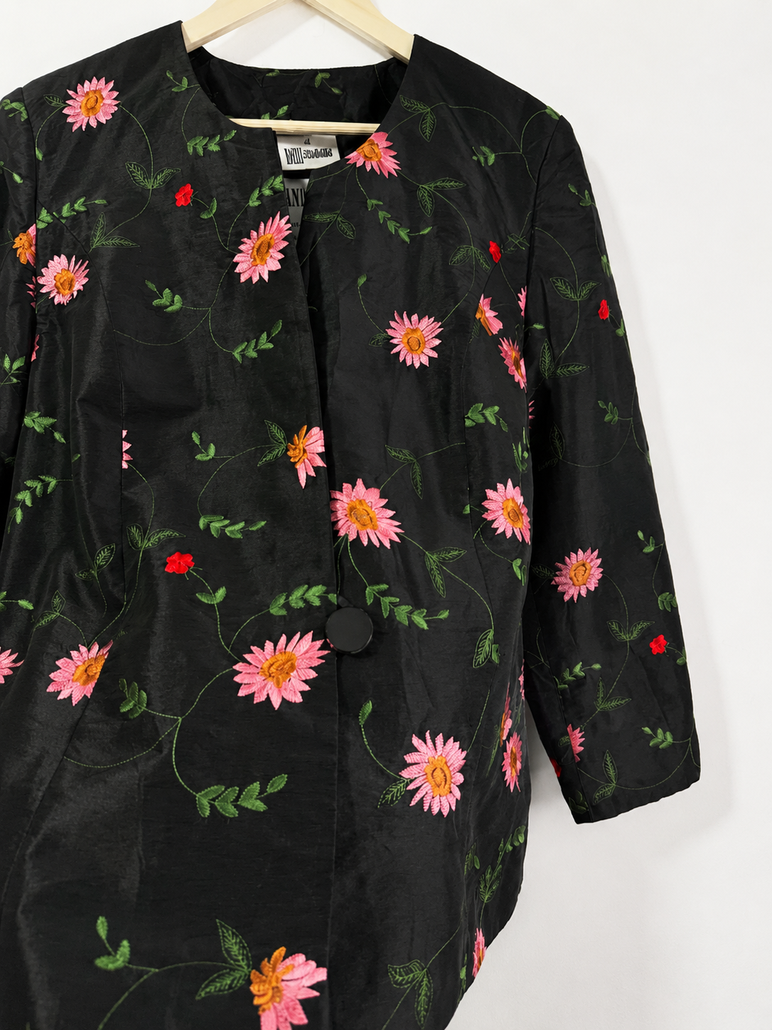Vintage Noir Bloom Embroidered Jacket