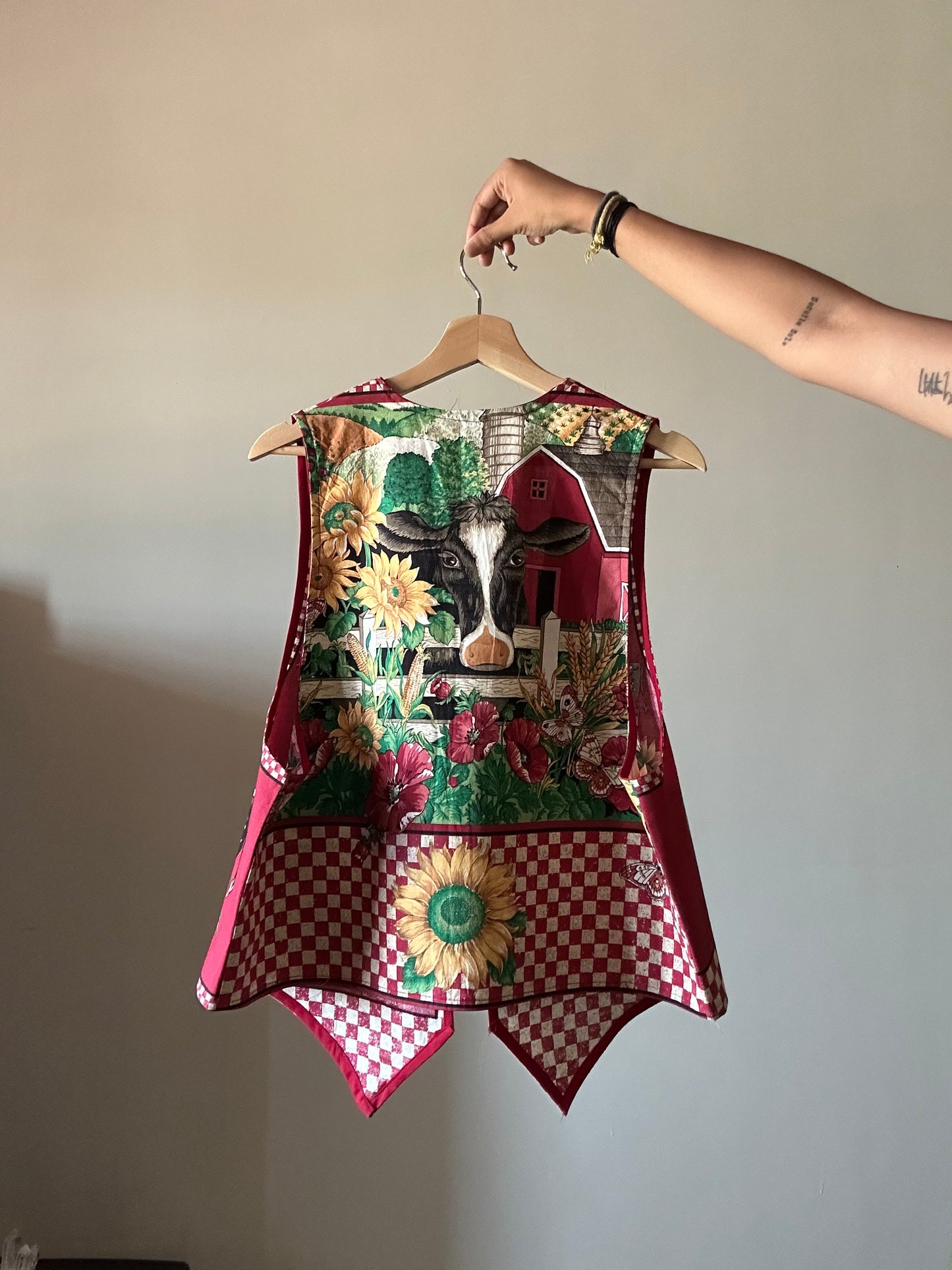 Vintage 90s Cow Print Vest
