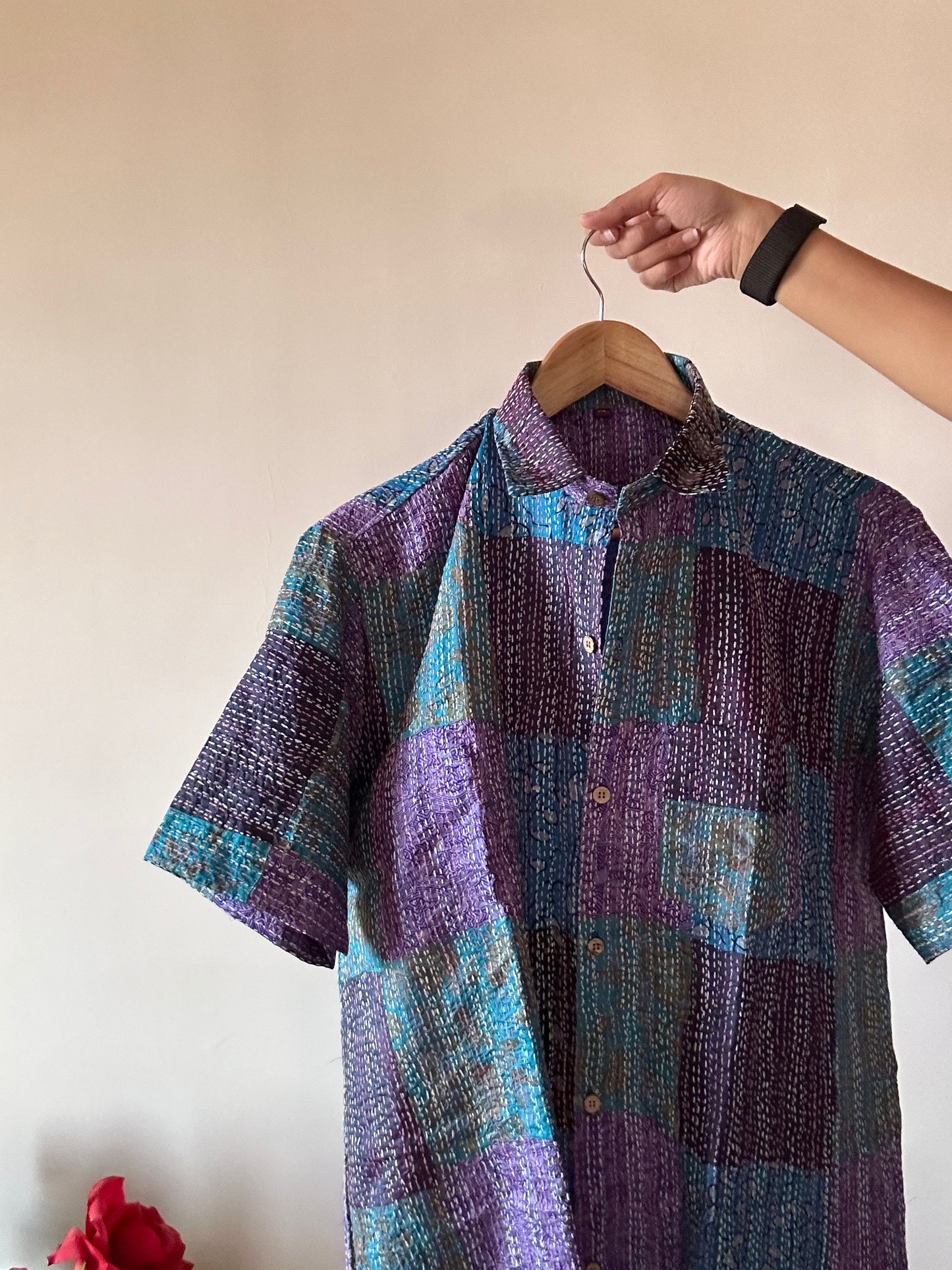 Sea Side Kantha Embroidered Handmade Shirt
