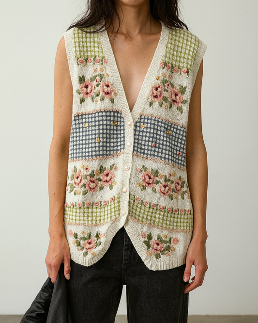 Marisa Christina Vintage Hand Knit Vest