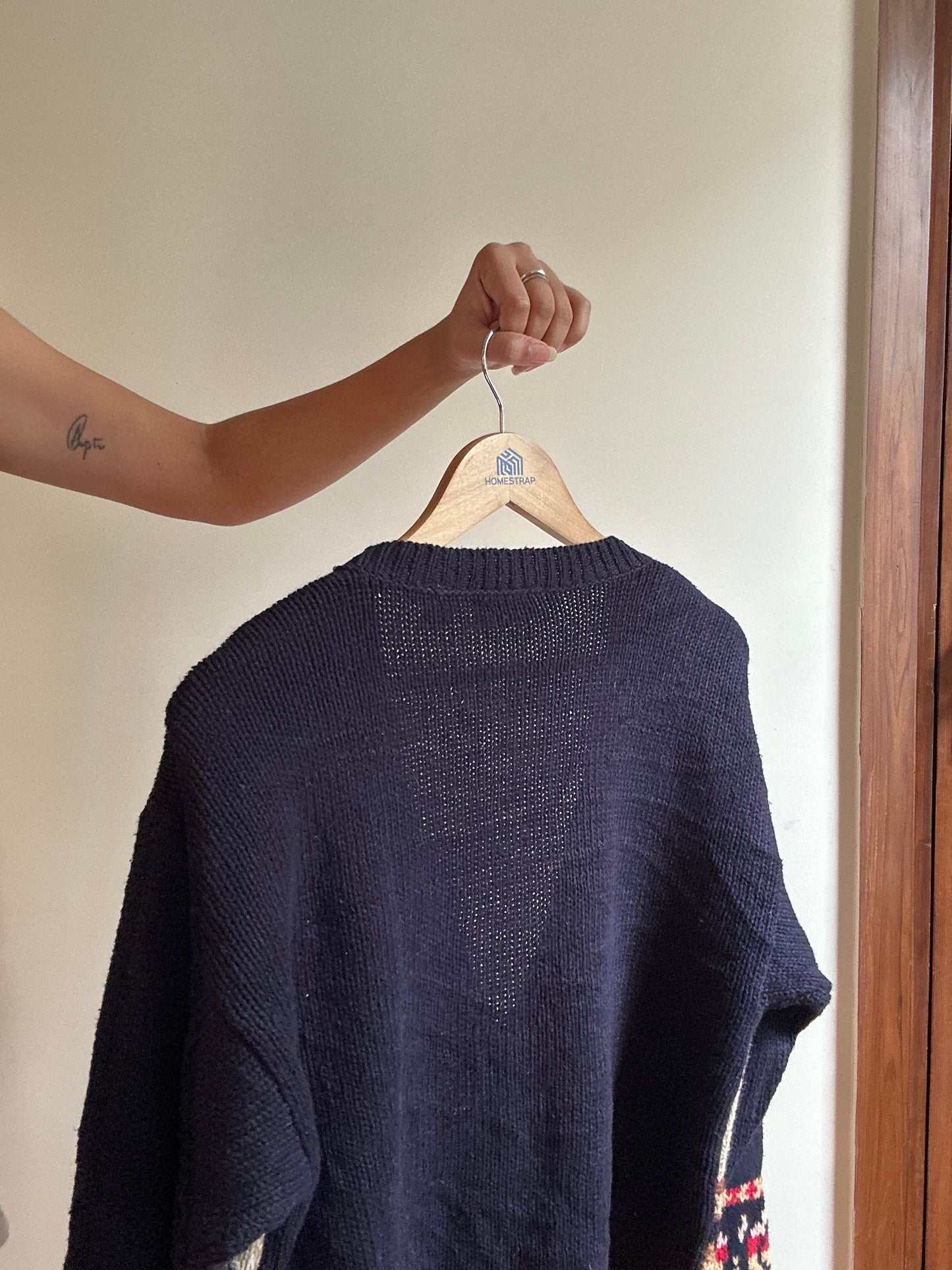 Vintage Van Heusen Knit Cardigan With Embroidery