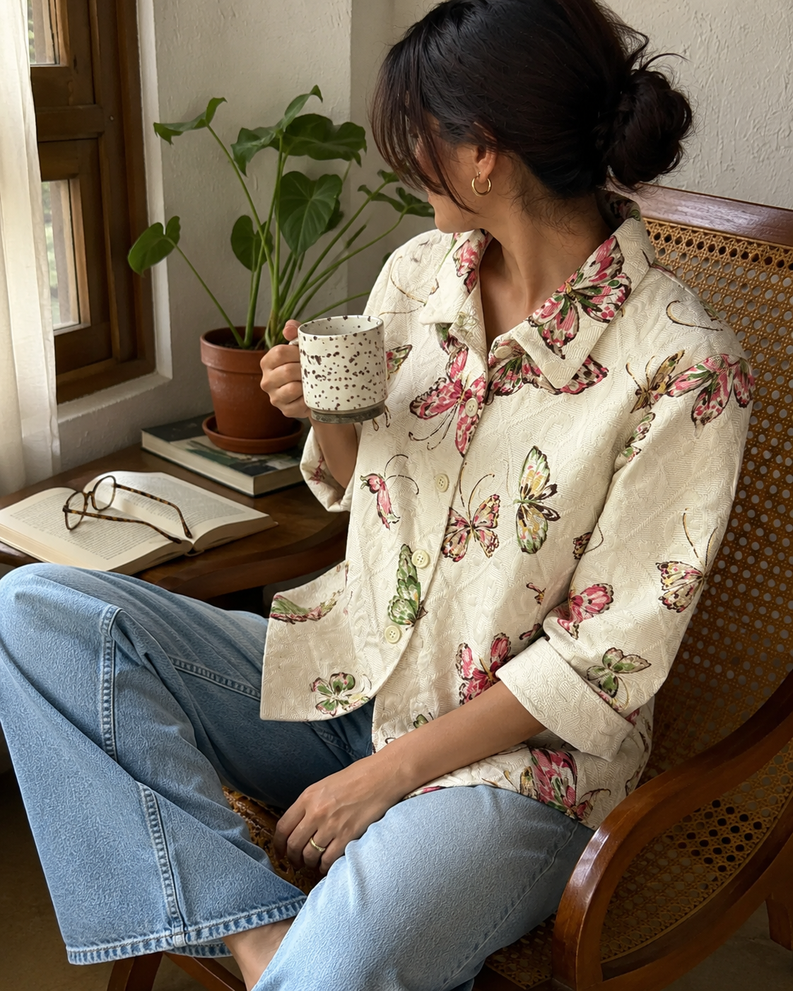 Butterfly Garden Vintage Jacket