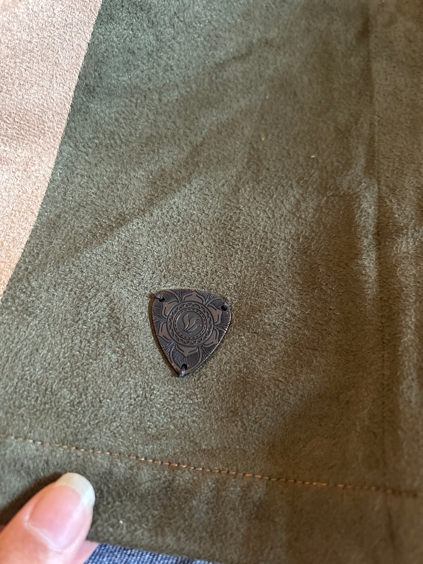 Vintage Aiki Keylook Suede Denim Skirt