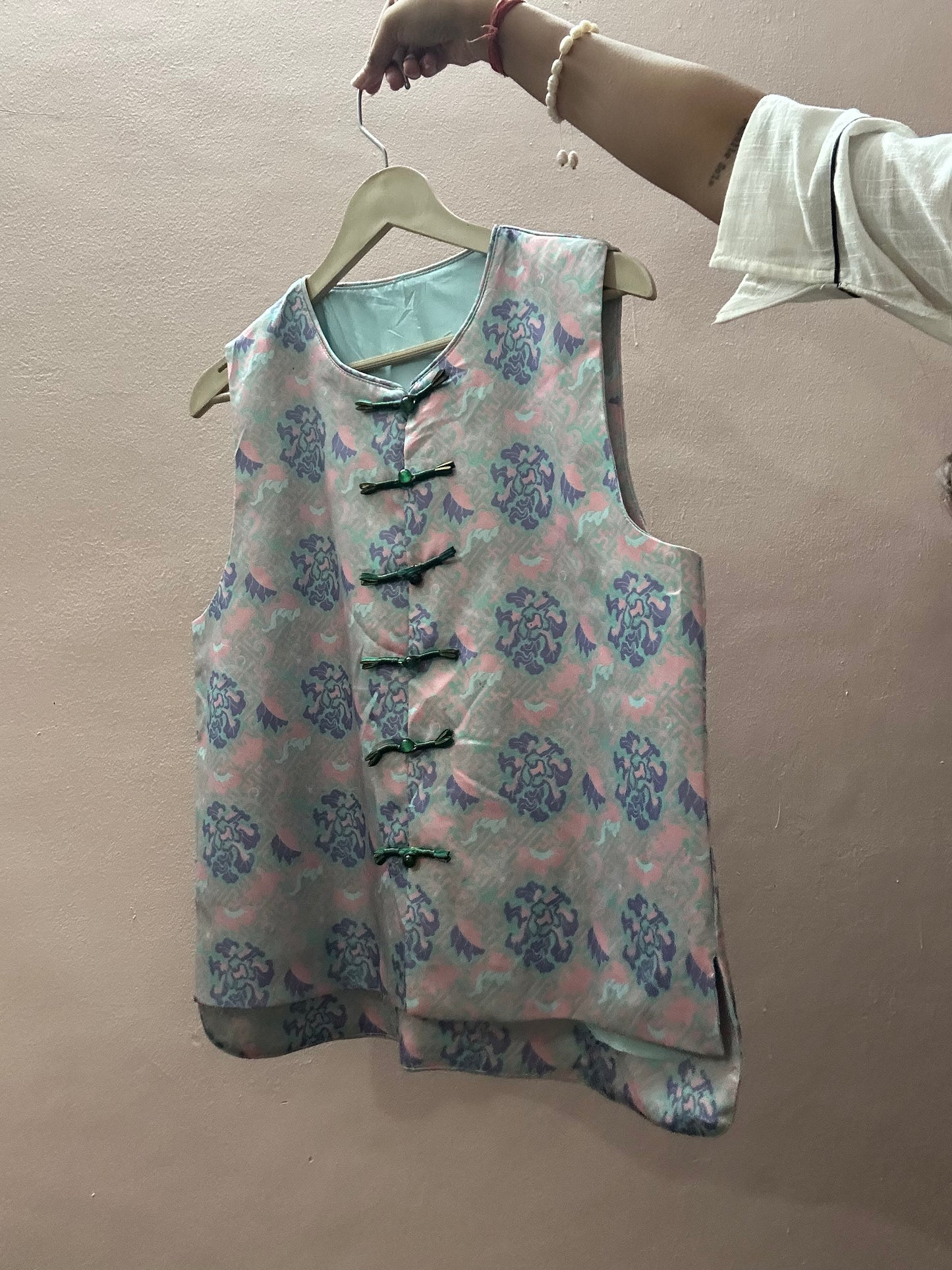 Vintage Pastel Mandarin Vest