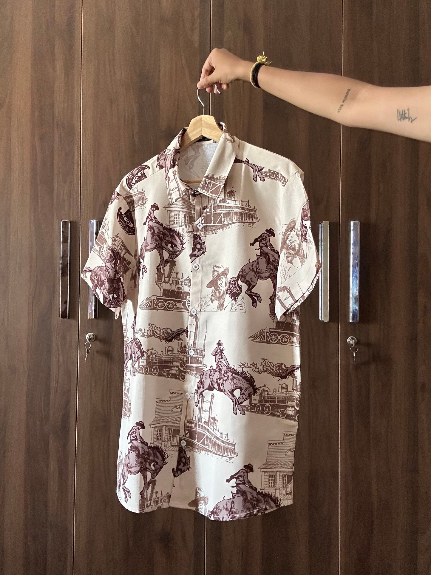 Vintage SHEIN Abstract Print Shirt