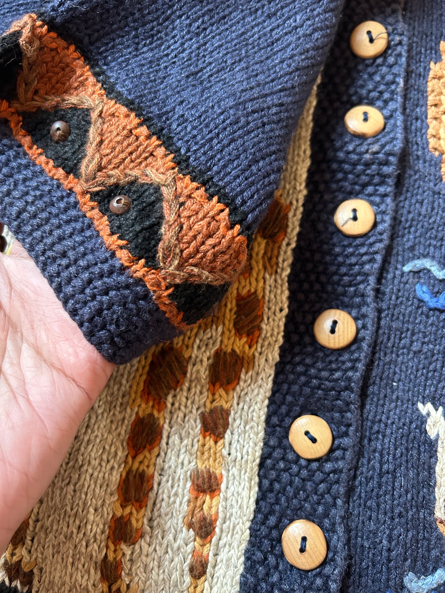 Marisa Christina Vintage All Hand Knit Cardigan