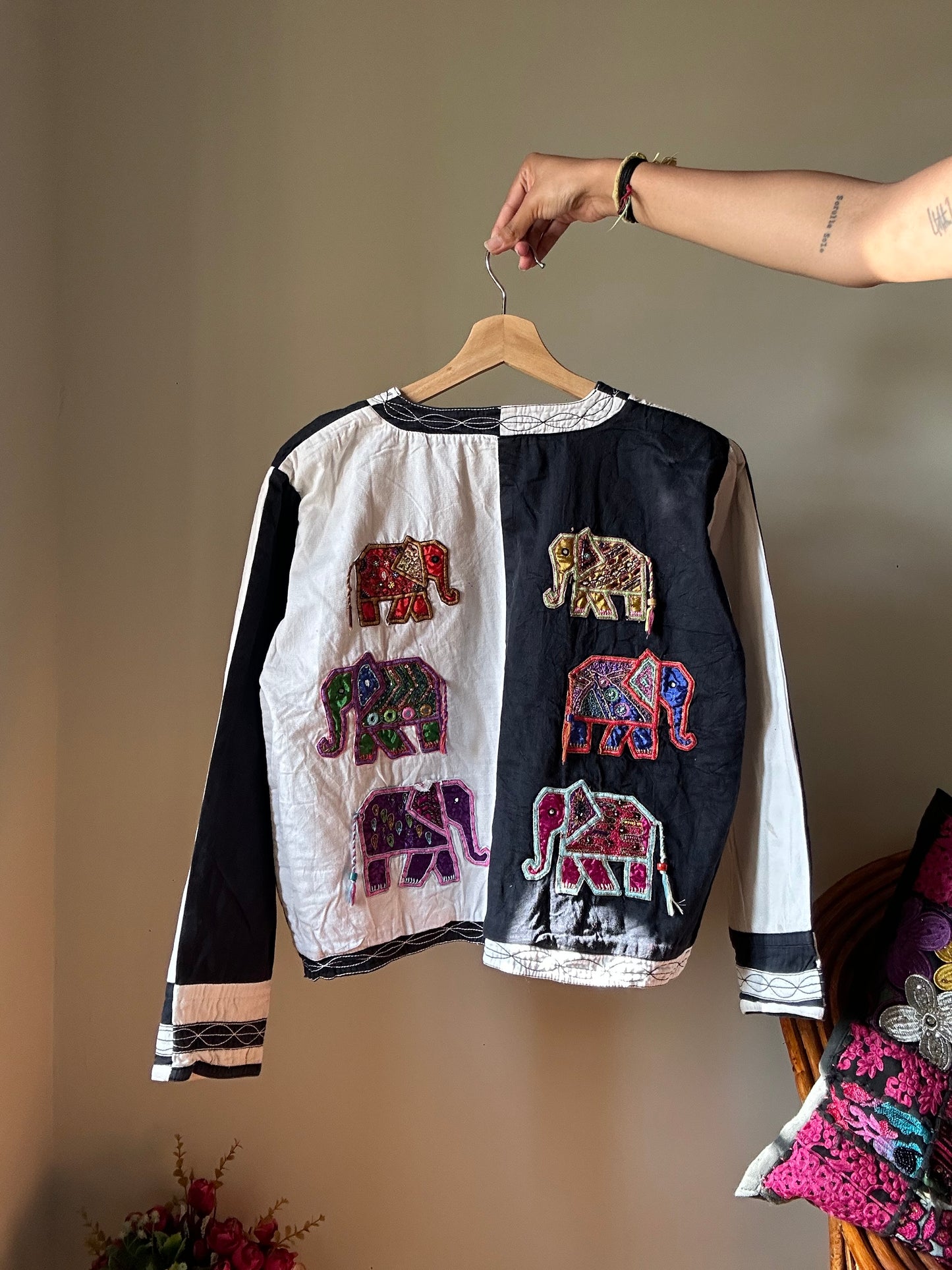 Yak Magik Vintage Beaded, Patchwork Shaket