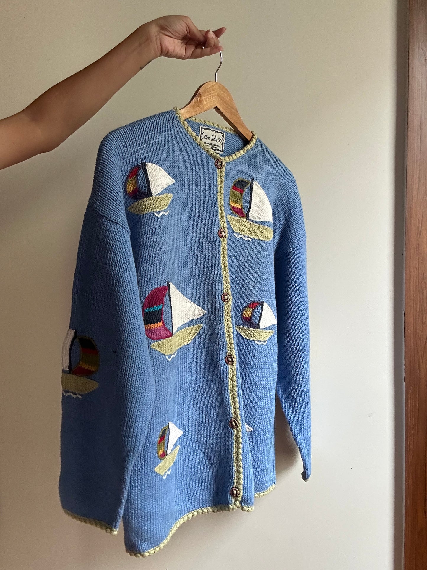 Cotton Salsa Vintage Hand Knit Cardigan