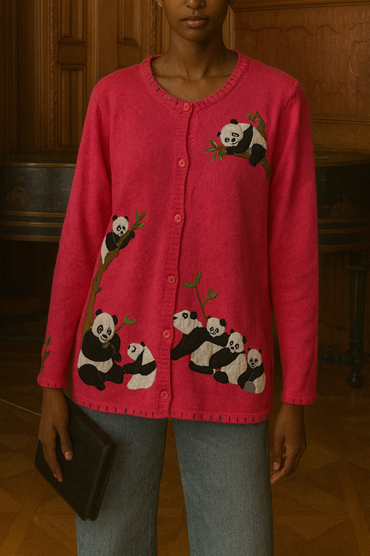 The Quacker Factory Vintage Panda Cardigan