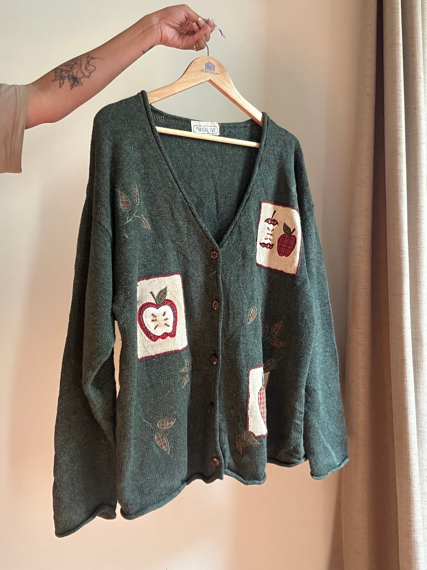 Vintage Mandal Bay Patchwork and Embroidered Knit Cardigan