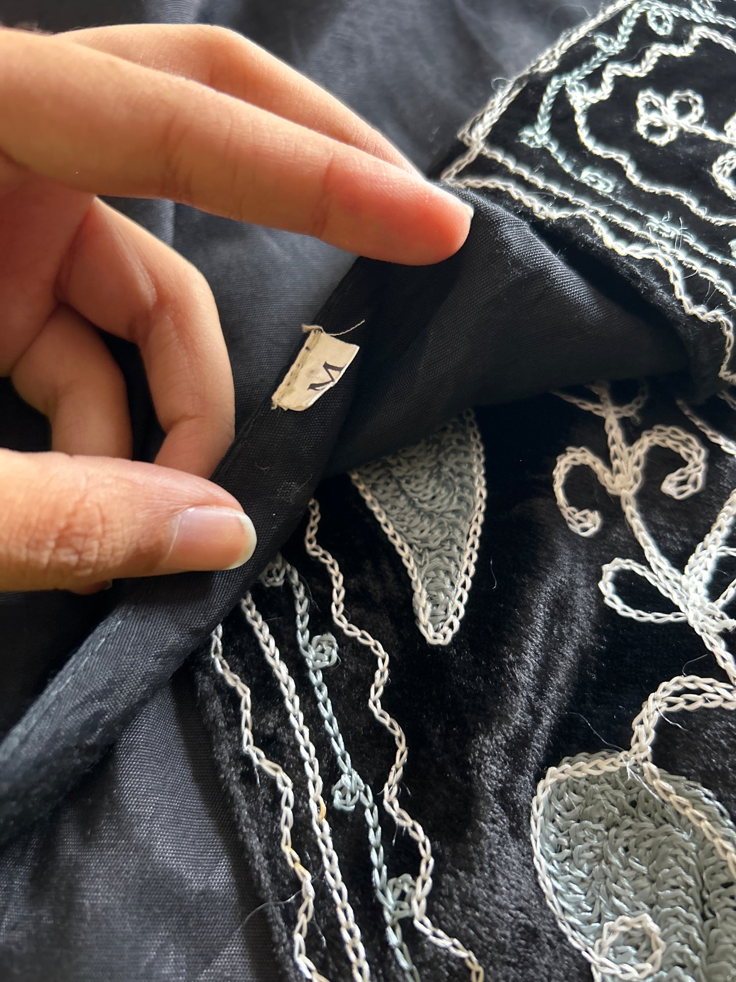 Vintage Black Embroidered Vest
