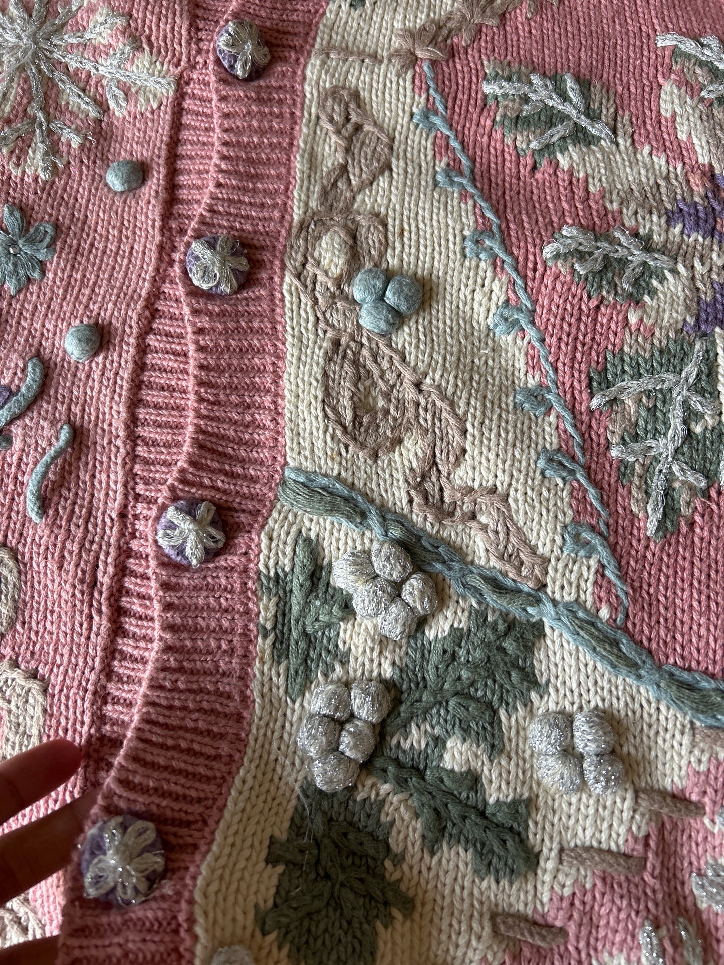 Vintage Petite Sophisticate Embroidered Cardigan