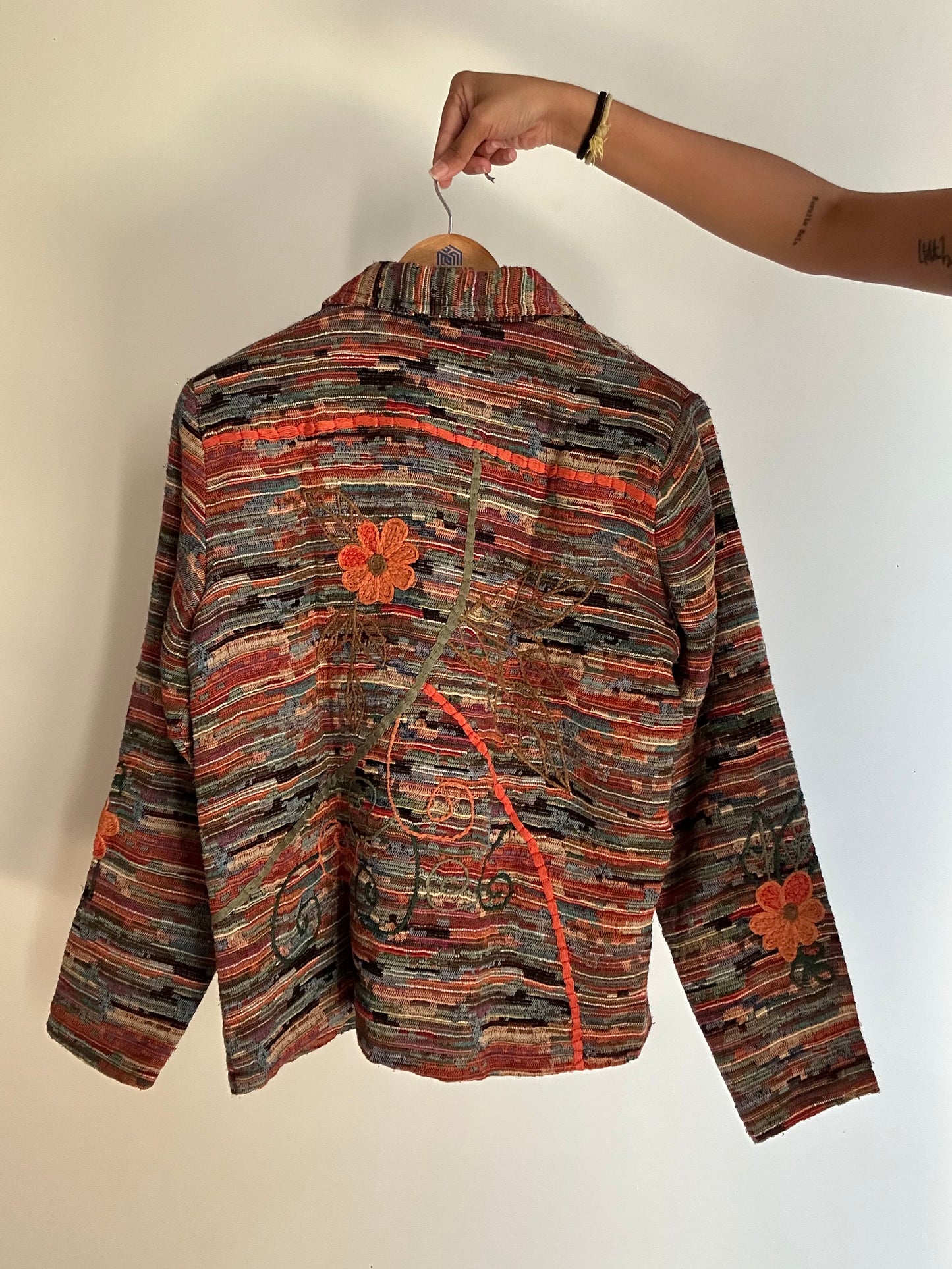 Coldwater Creek Vintage Weave and Embroidered Shaket