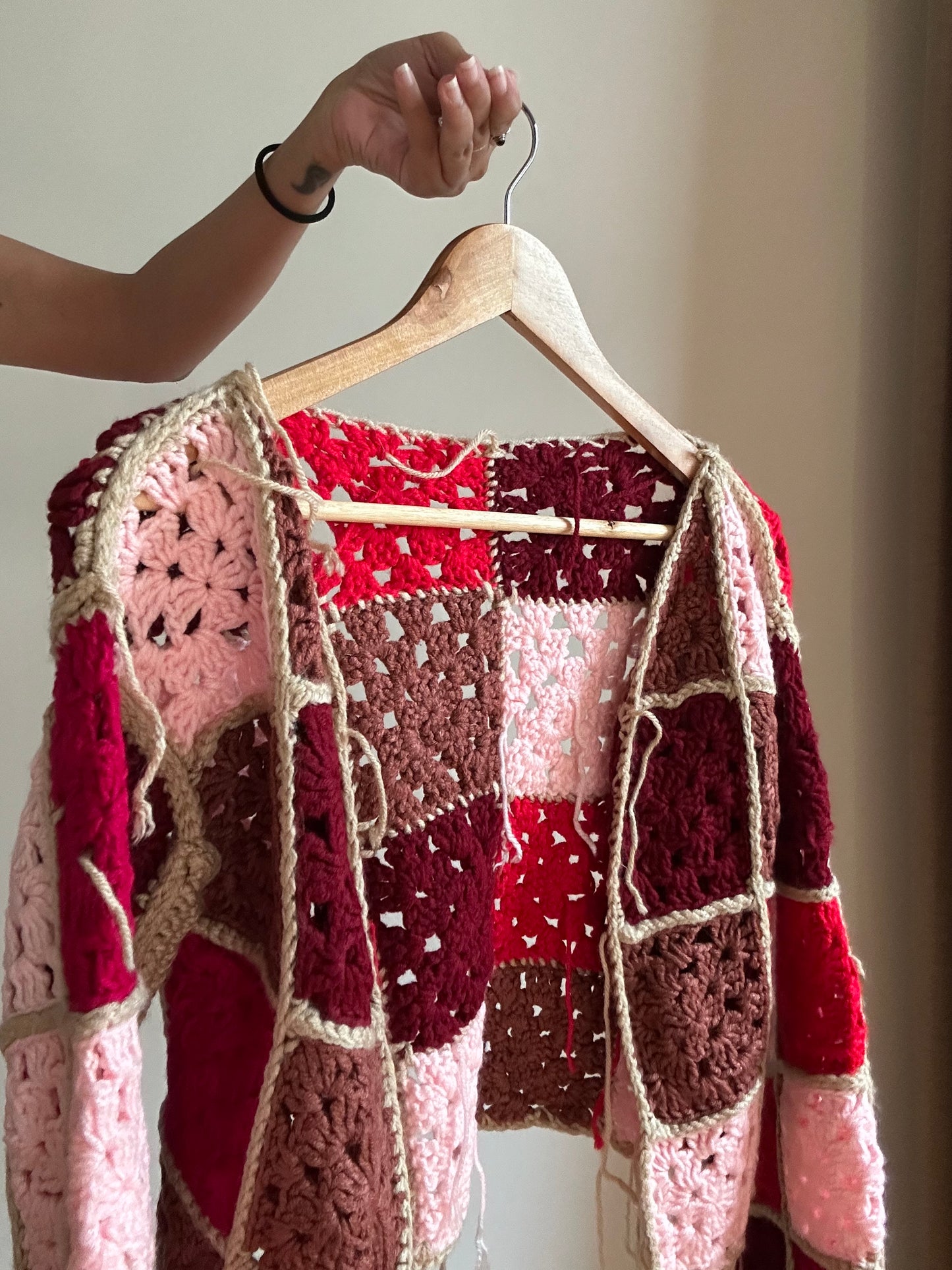 Crochet Vintage Cropped Cardigan