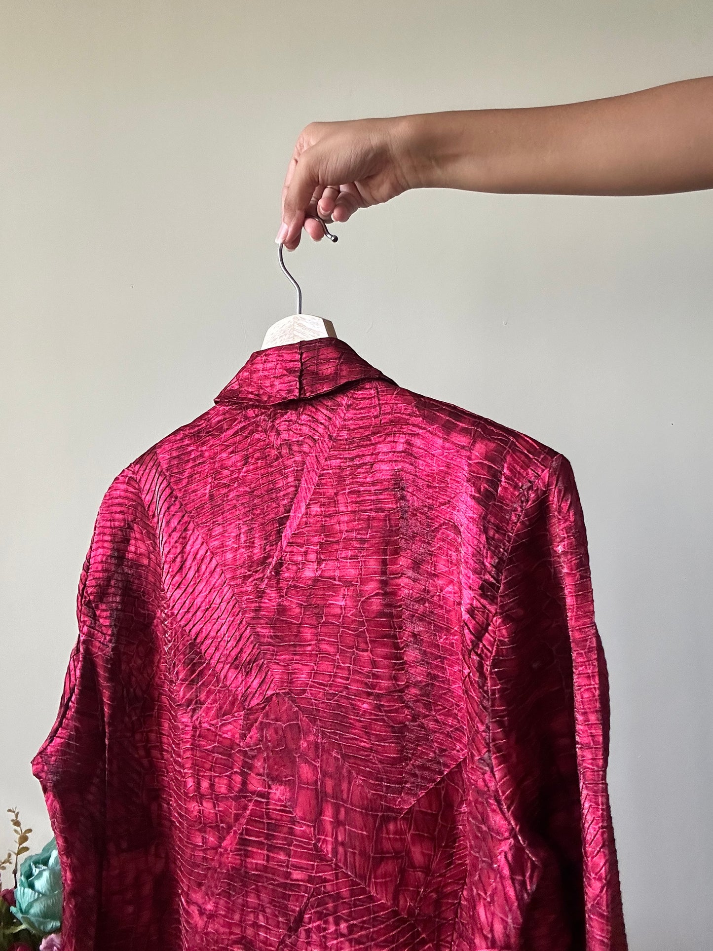 Ha Bella Vintage Textures and Printed Blazer
