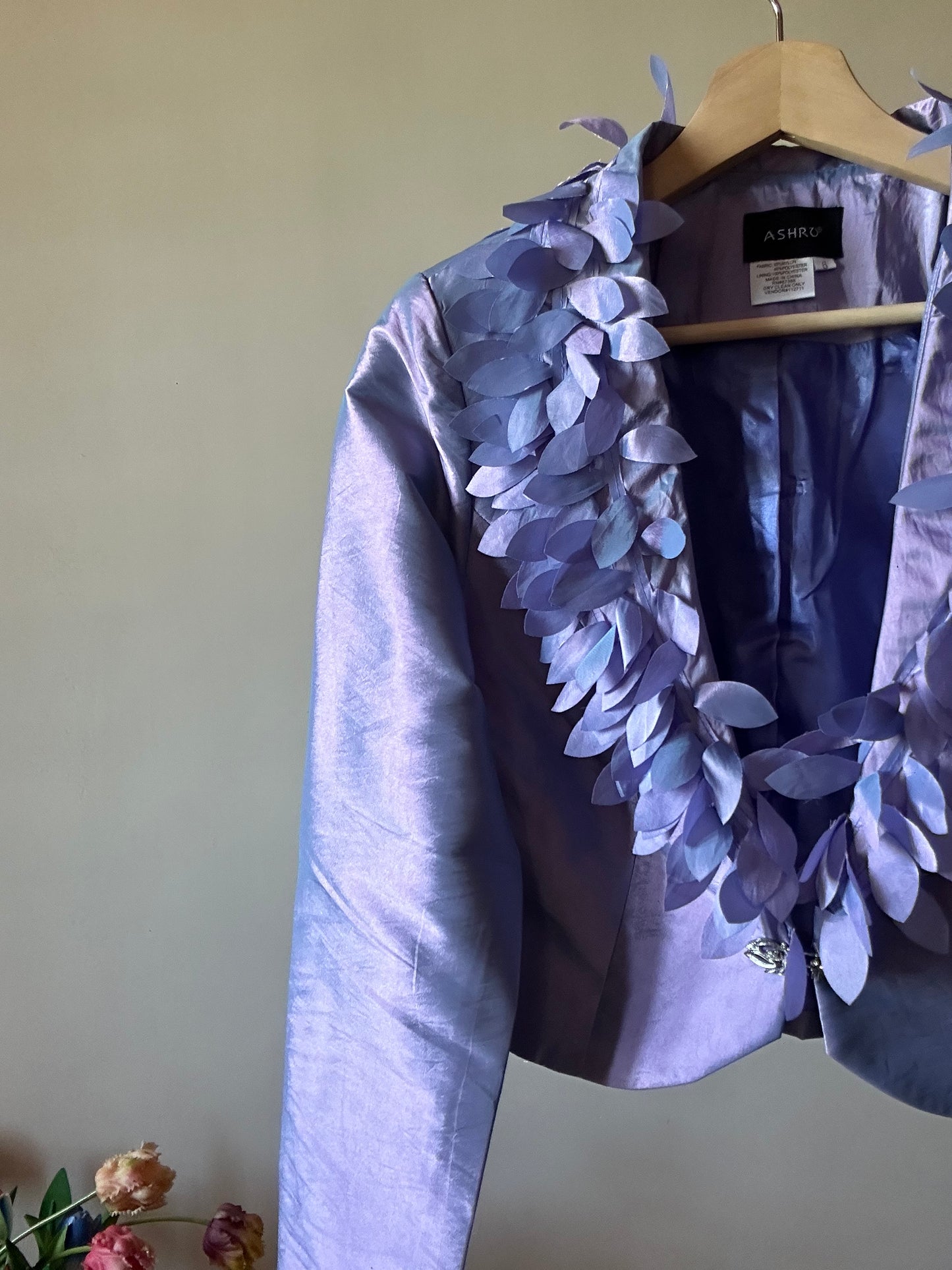 Vintage Ashro Cropped Exaggerated Coller Blazer