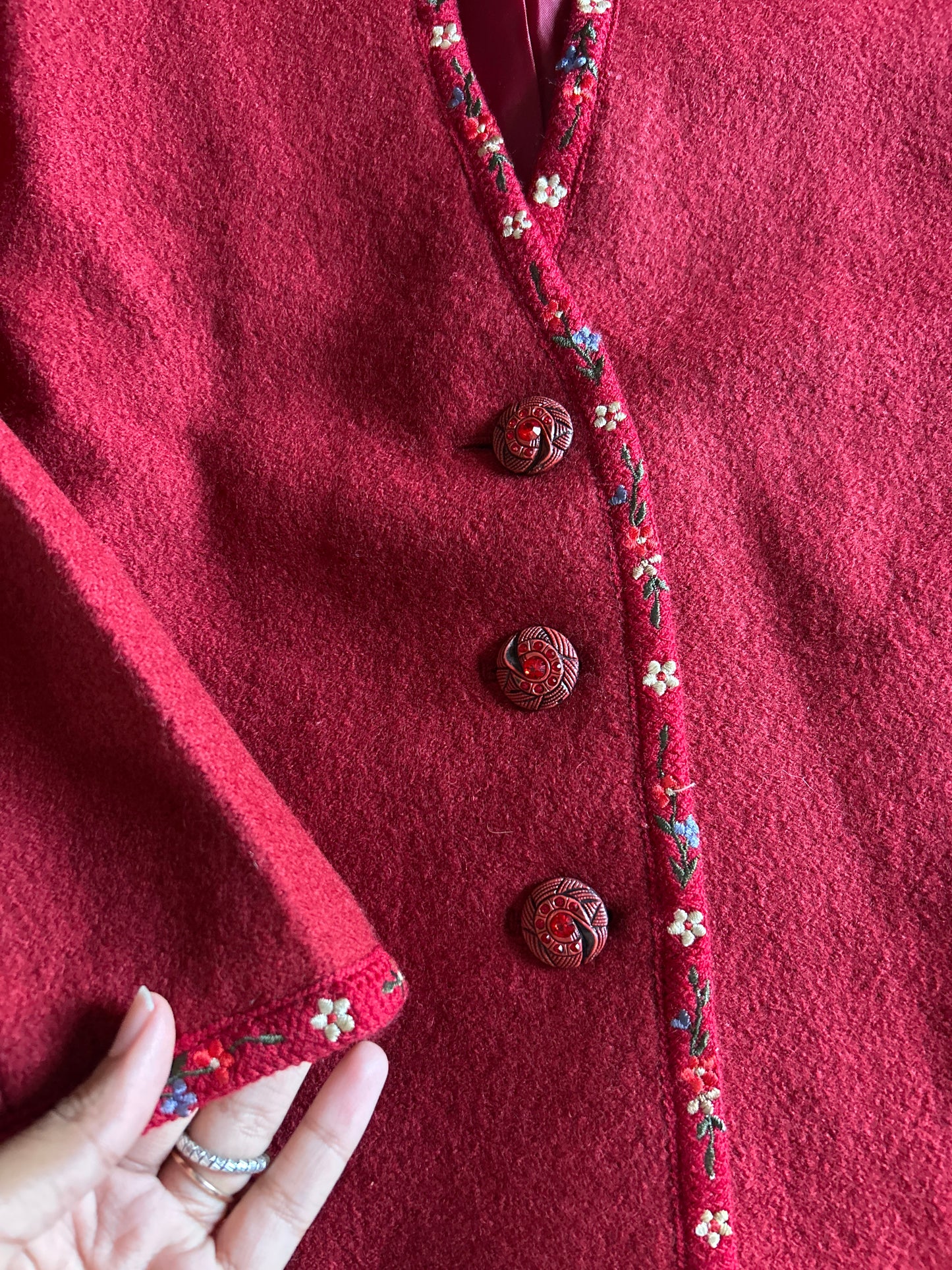 Kum Ran Vintage Wool Embroidered Blazer