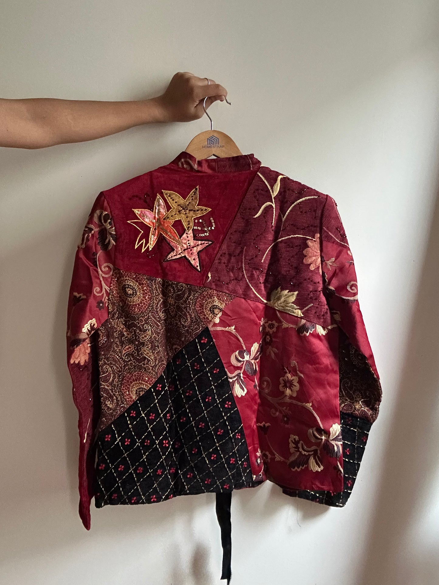 Indigo Moon Patchwork and Embroidered Beaded Shaket