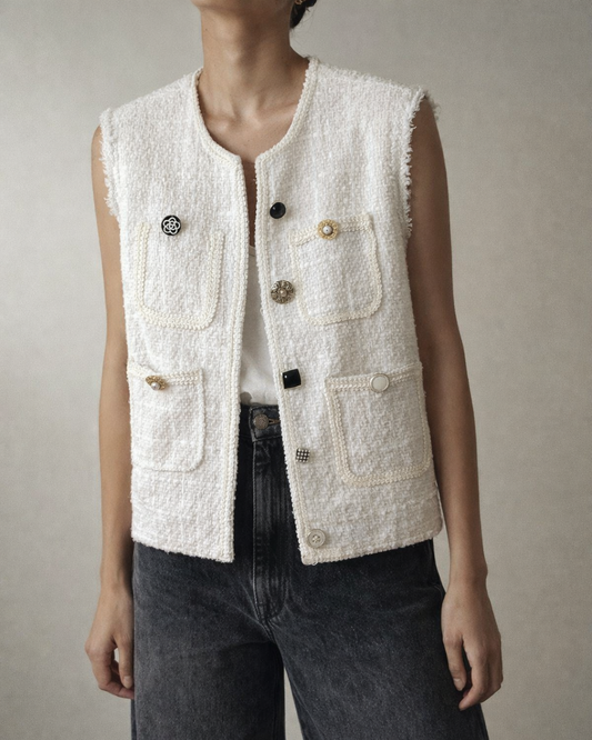 Vintage By Flow Tweed Vest