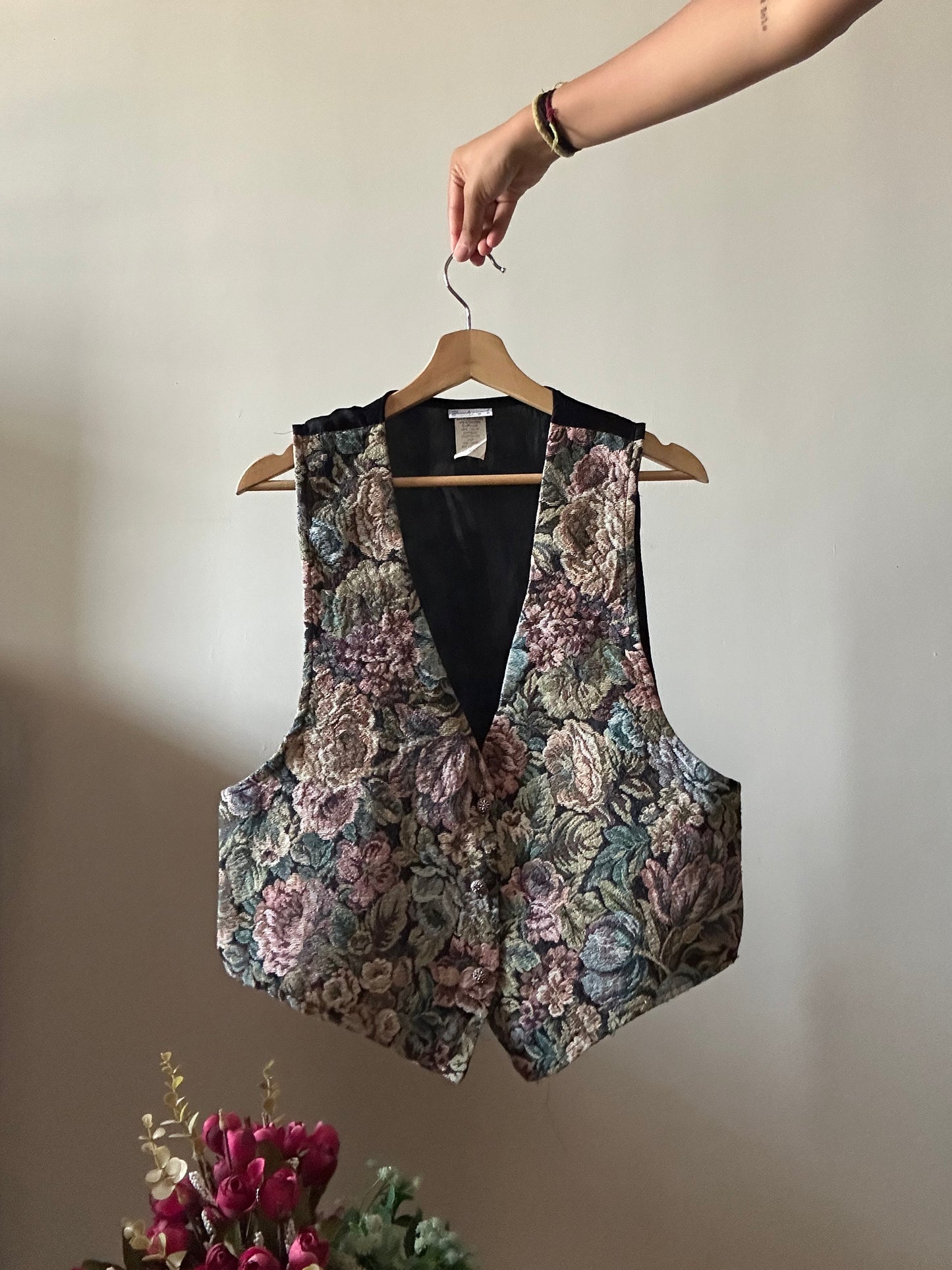 Vintage Jacquard Vest By Backroad Blues