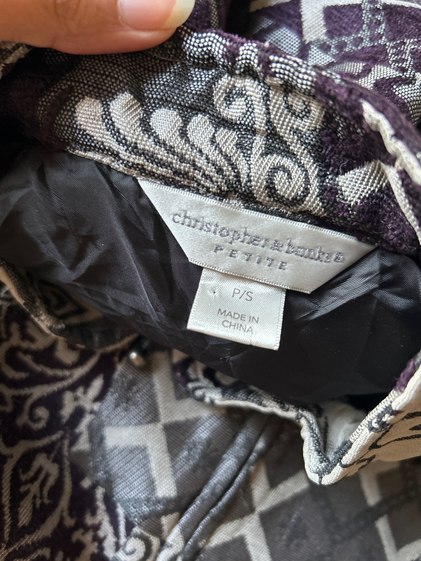 Christopher & Banks Vintage Embroidered Shaket