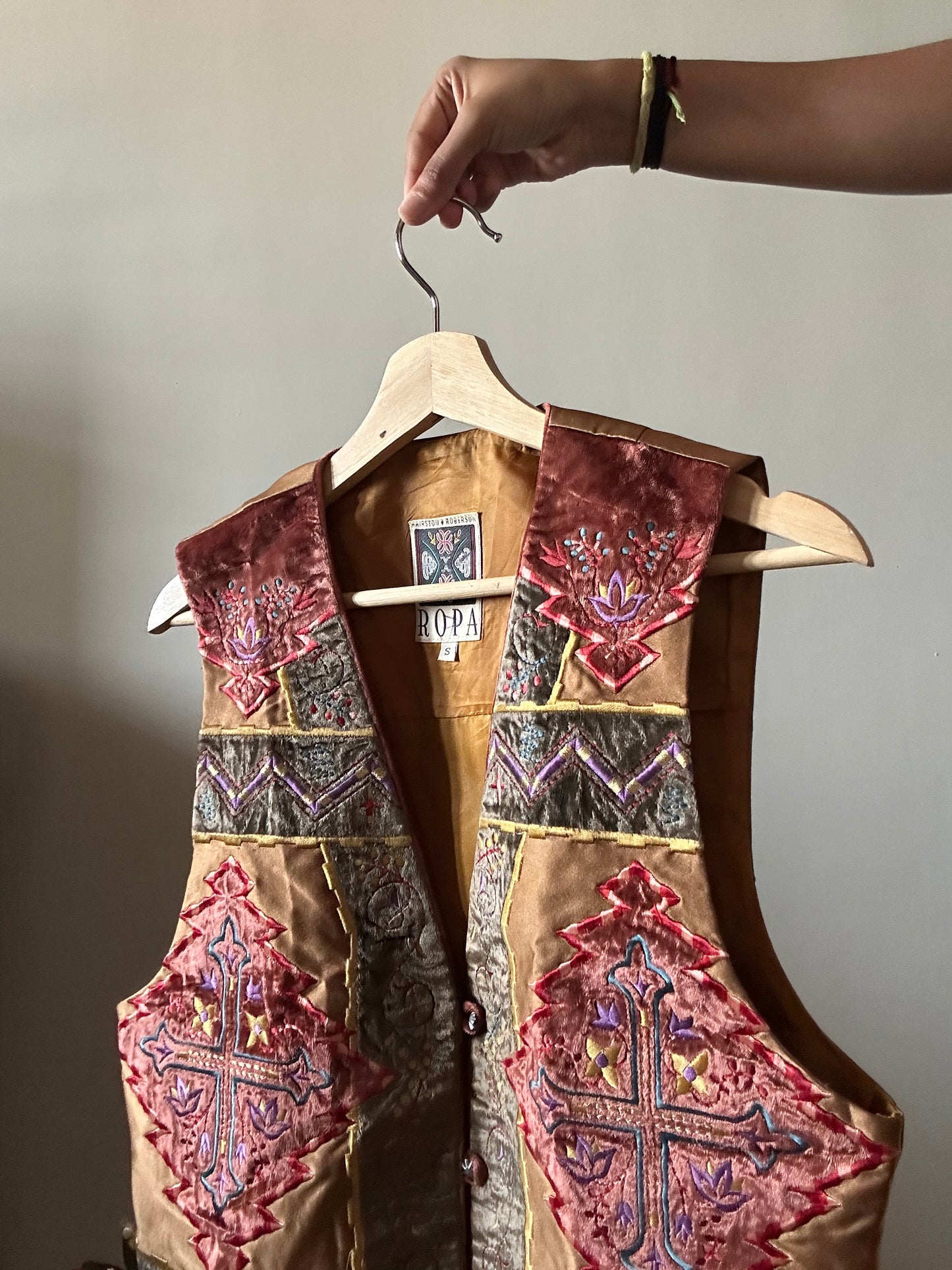Ropa Vintage Patchwork and Embroidered Vest