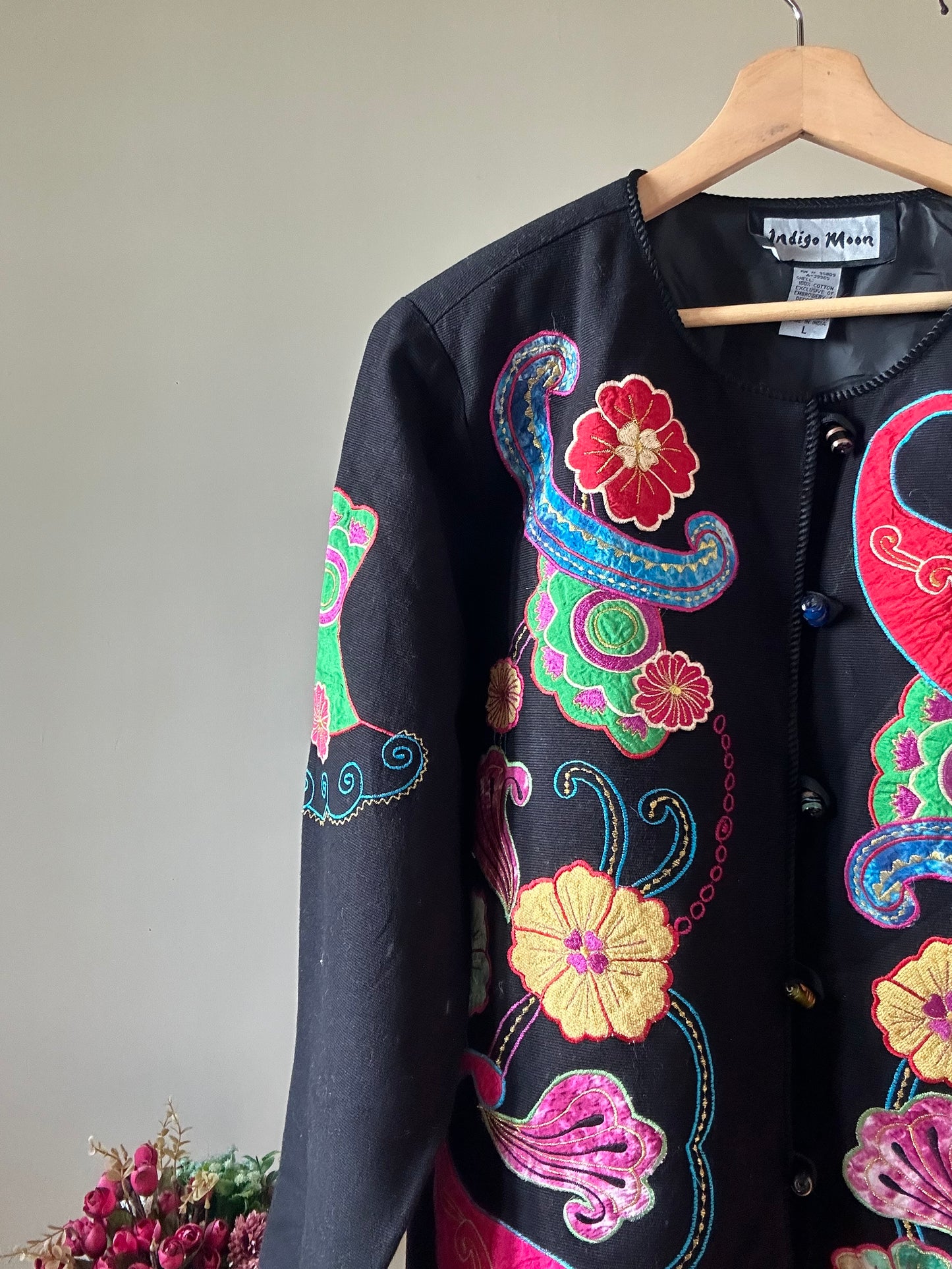 Indigo Moon All Embroidered and Patchwork Shaket