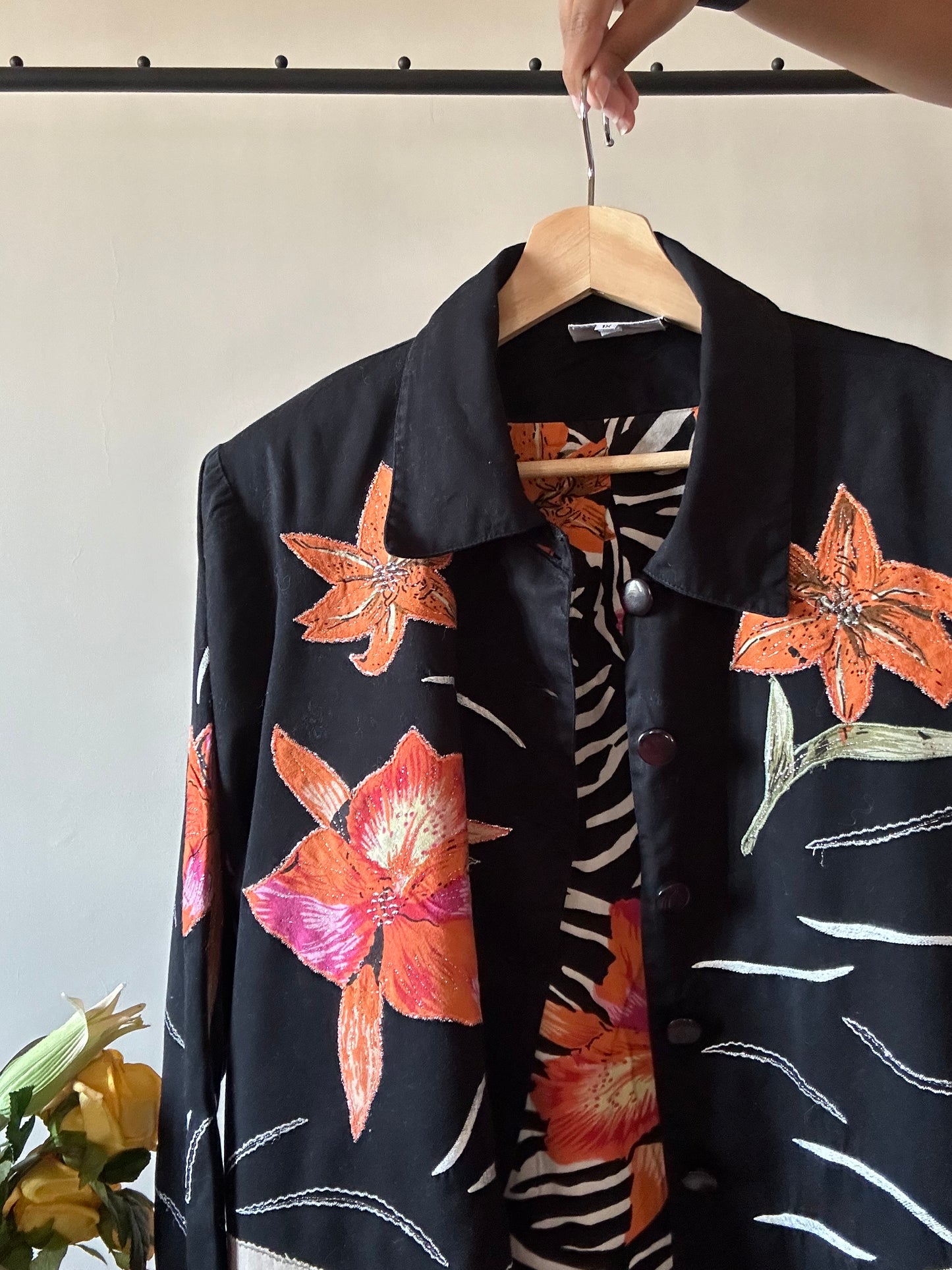 Appliqué Vintage Suede Shirt