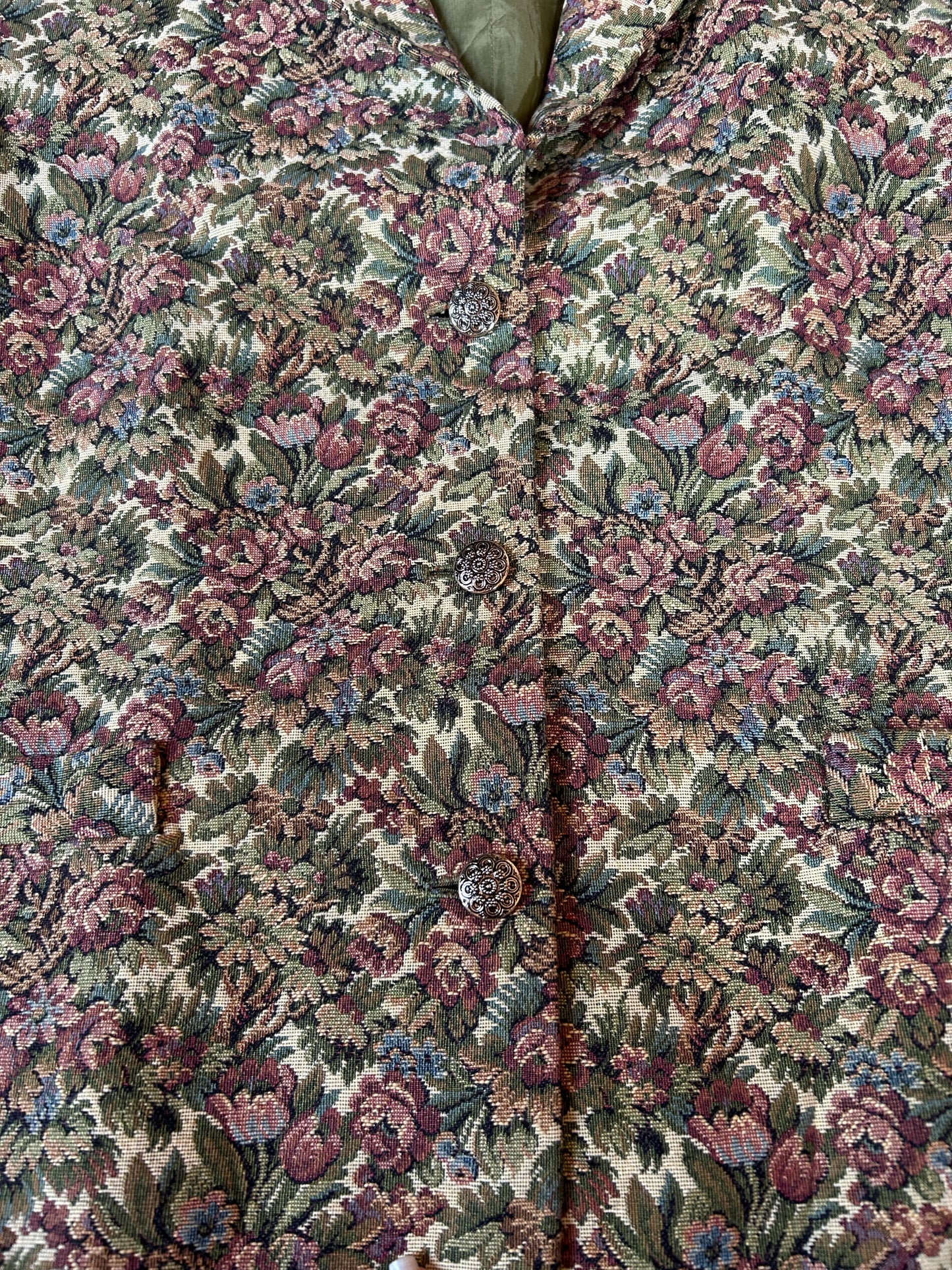Vintage Floral Jacquard Blazer