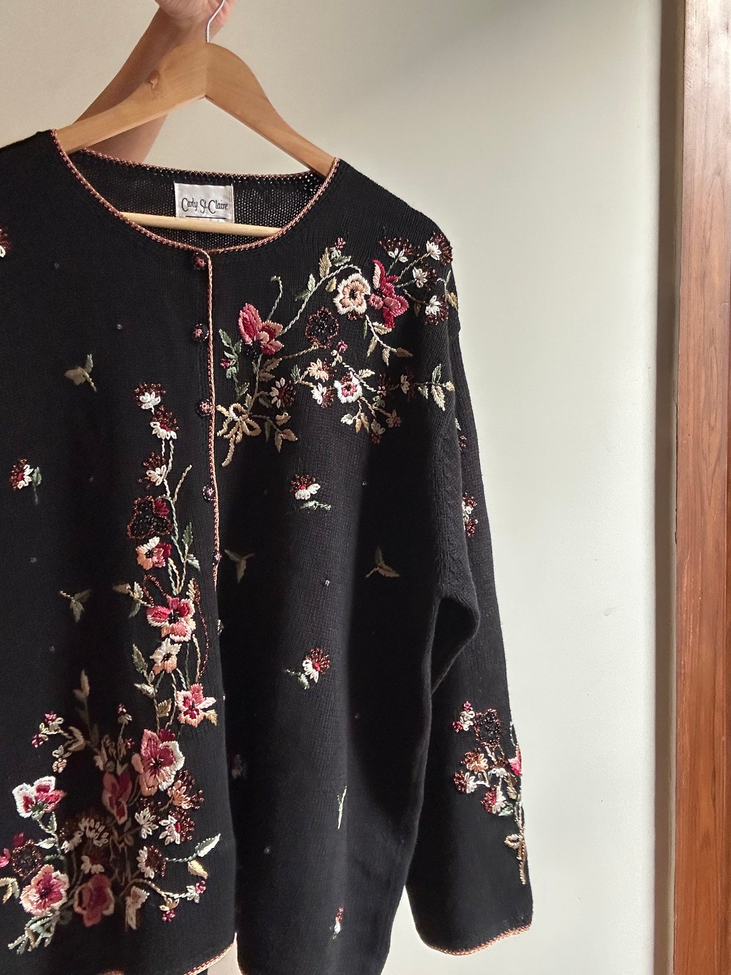 Charly St Claire Vintage Embroidered Cardigan