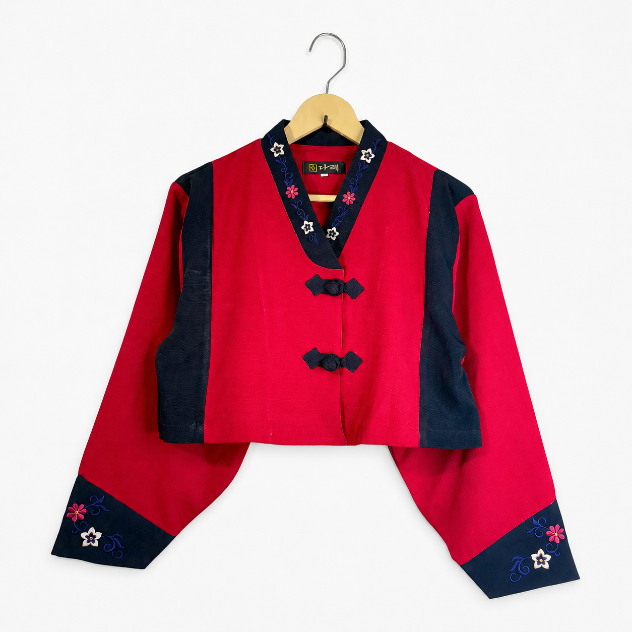 Vintage Embroidered Korean Cropped Jacket