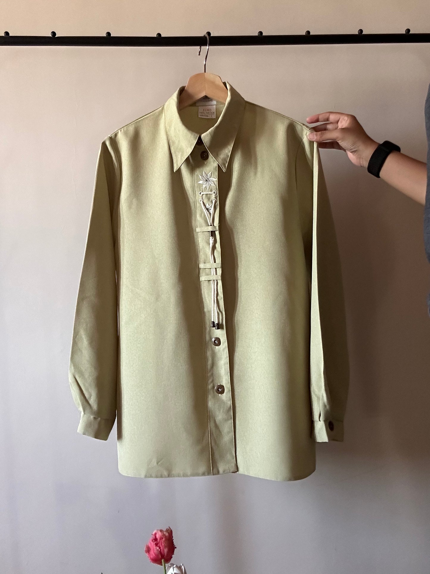 Vintage Euro Neu Mode Draw string Detail Shirt