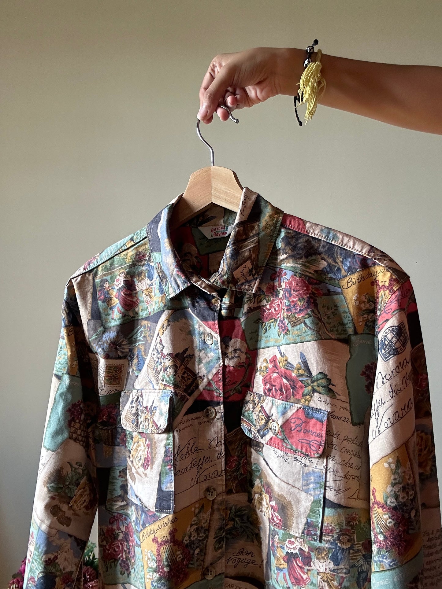 Vintage Gotcha Covered Abstract Print Shirt