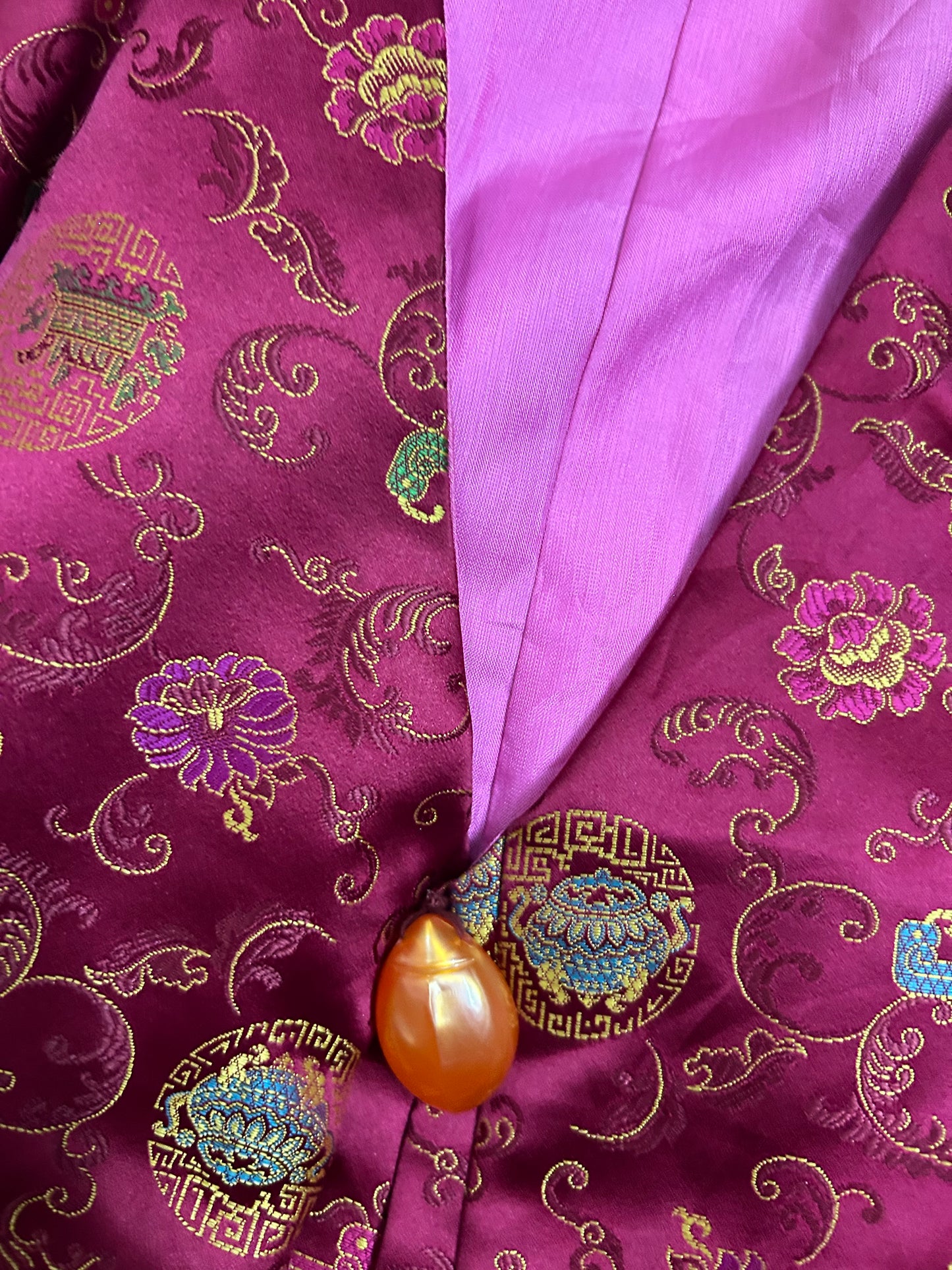 Vintage Vintage Chinese Brocade Shaket